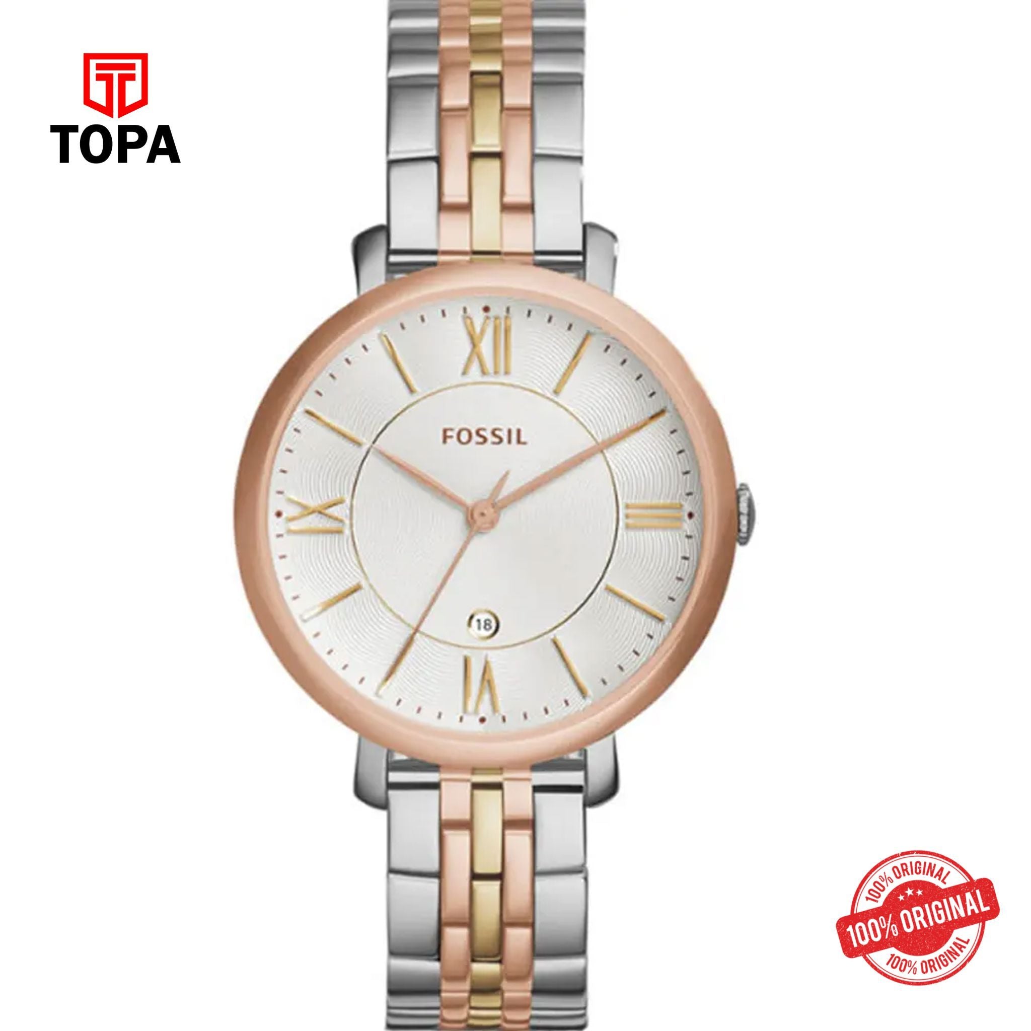 Topa Fossil-ES-3844-Metal-Band-Women-Watch - Product Image 1