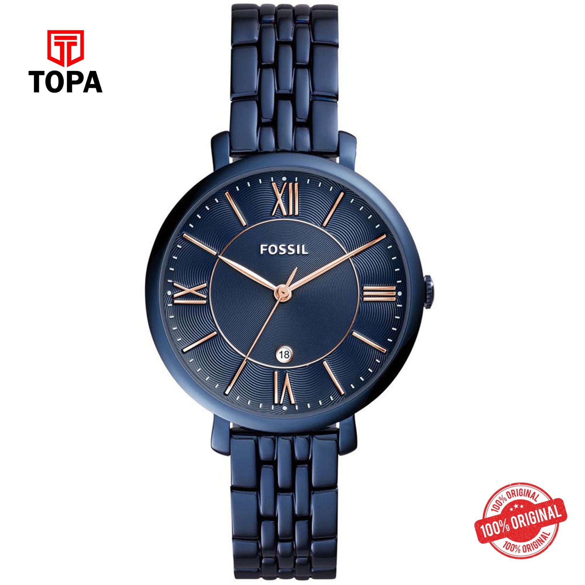 Topa Fossil-ES-4094-Jacqueline-Metal-Band-Ladies-Watch - Product Image 1