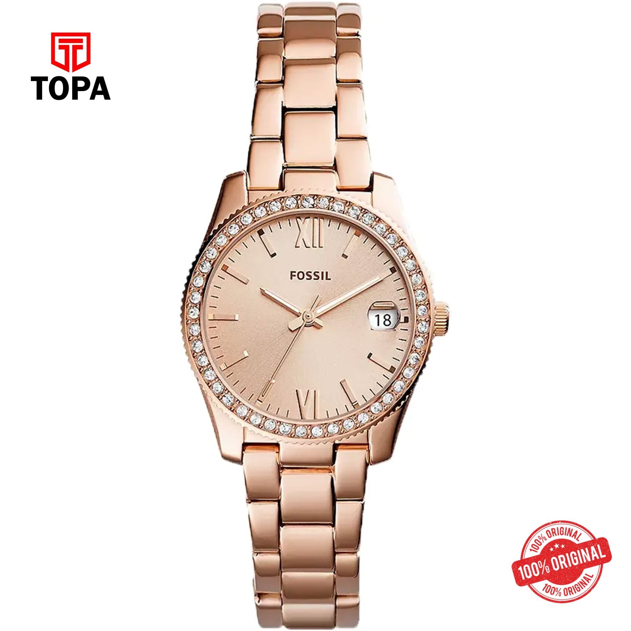 Topa Fossil-ES-4318-Metal-Band-Women-Watch - Product Image 1