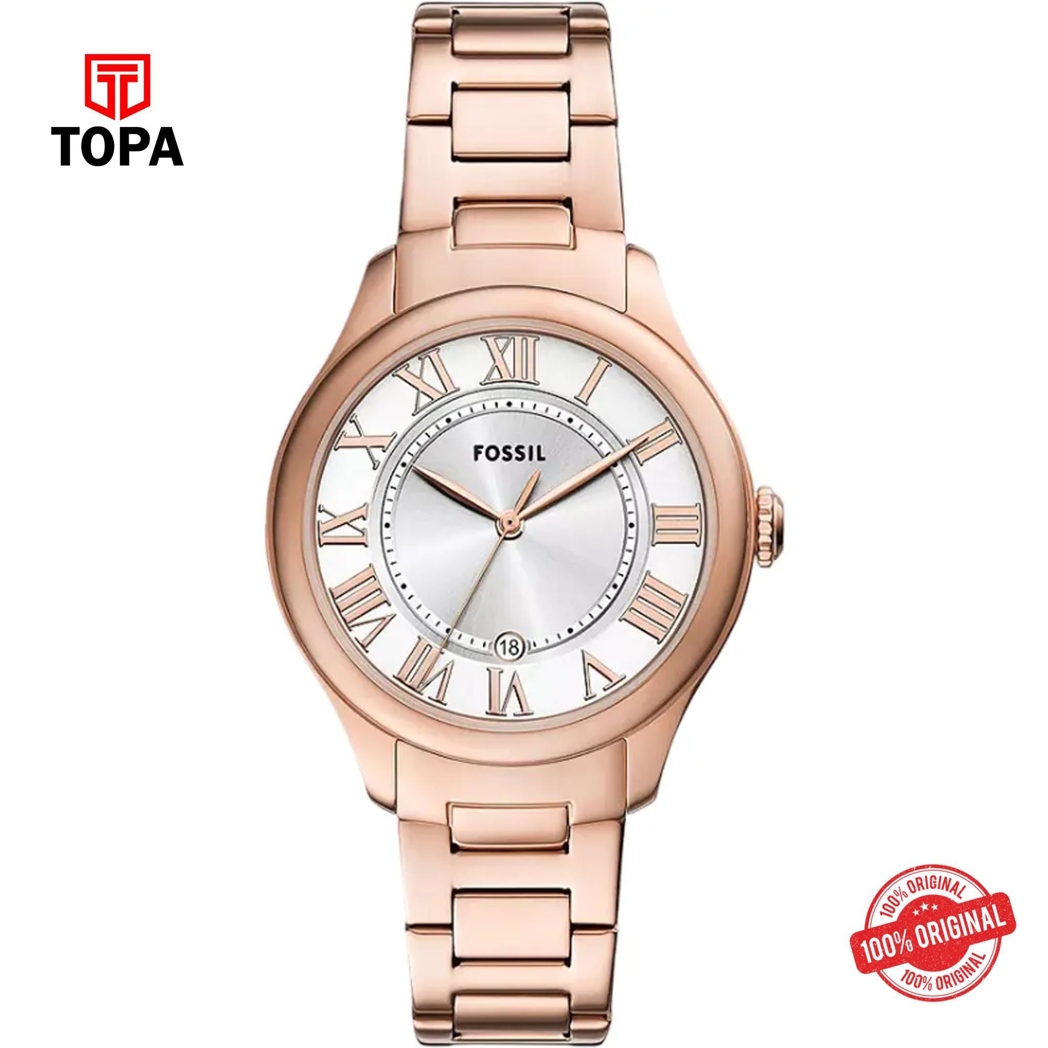 Topa Fossil-ES-5394-Gilmore-Metal-Band-Women-Watch - Product Image 1