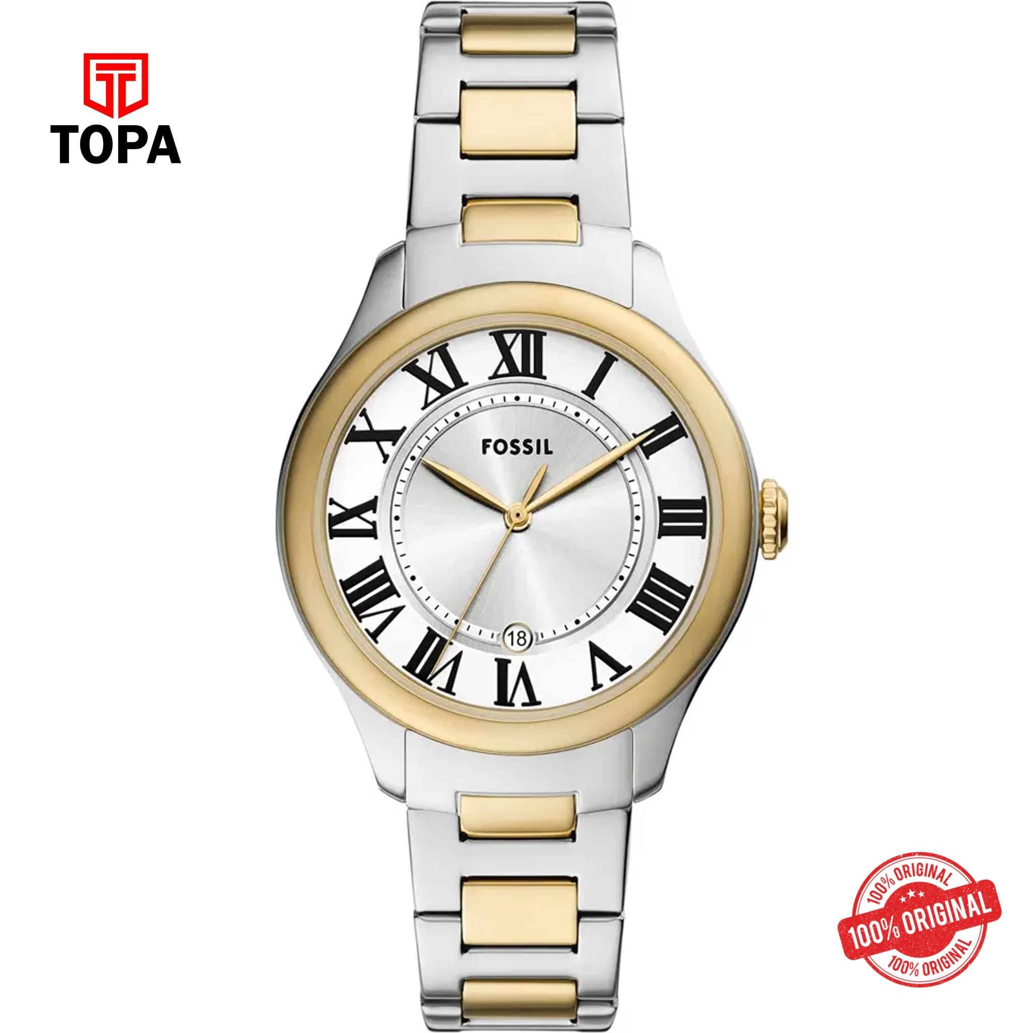 Topa Fossil-ES-5396-Gilmore-Metal-Band-Women-Watch - Product Image 1
