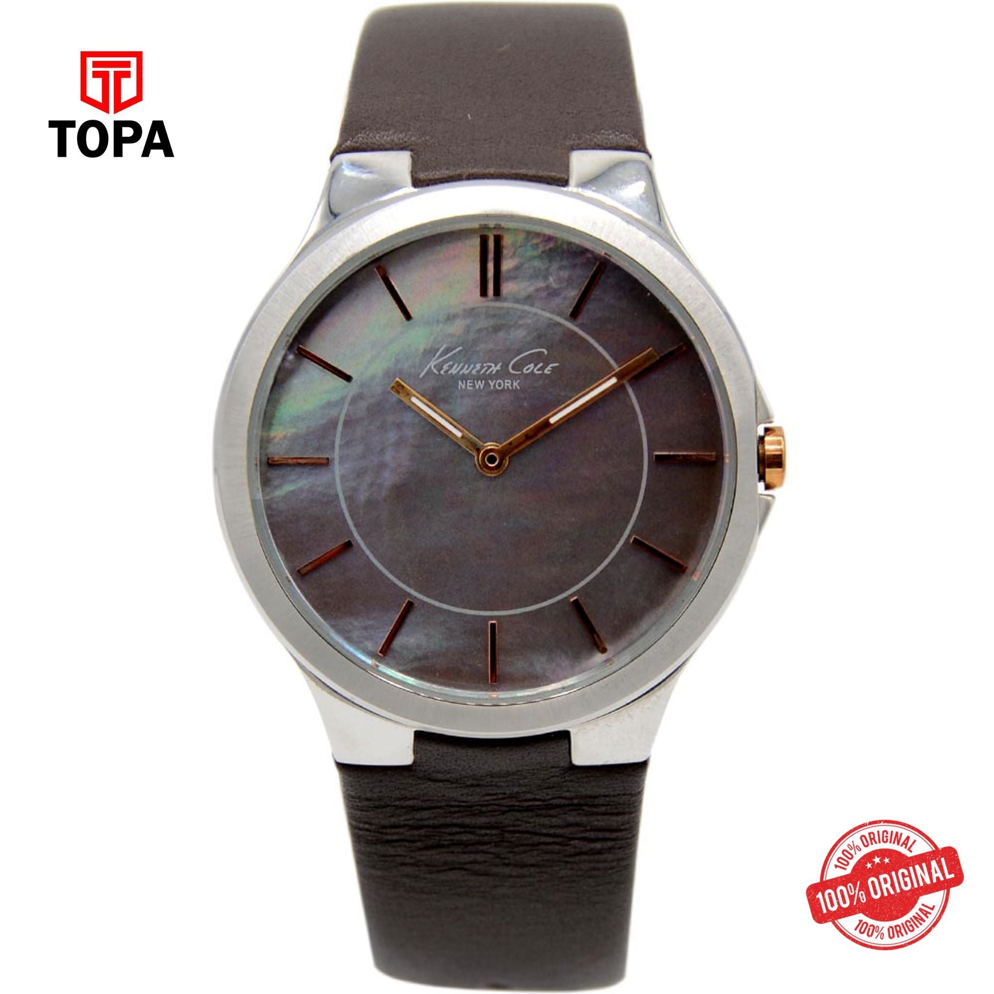 Topa Kenneth-Cole-KC2705-Leather-Band-Women-Watch - Product Image 1