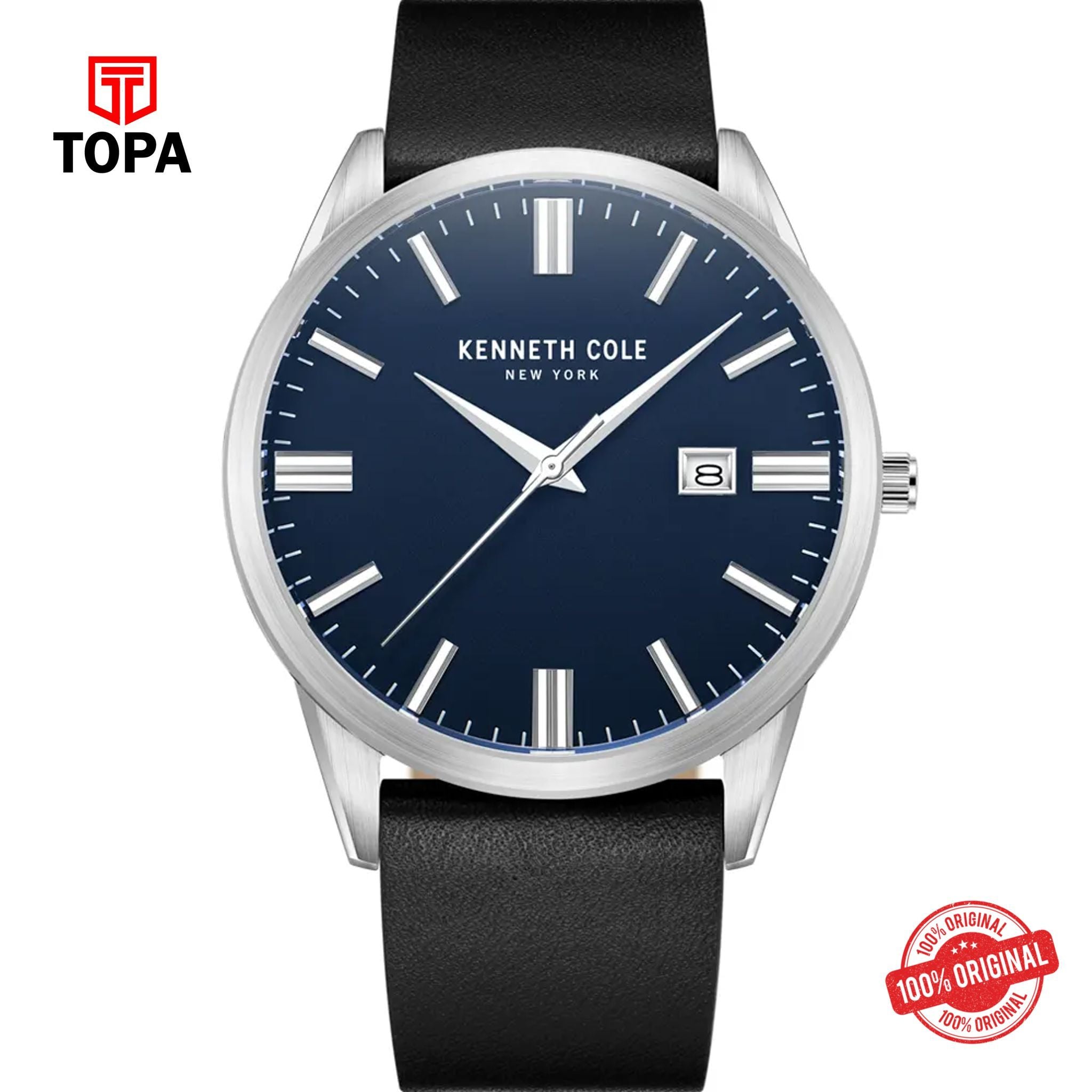 Topa Kenneth-Cole-KCWGB2233601-Leather-Band-Men-Watch - Product Image 1