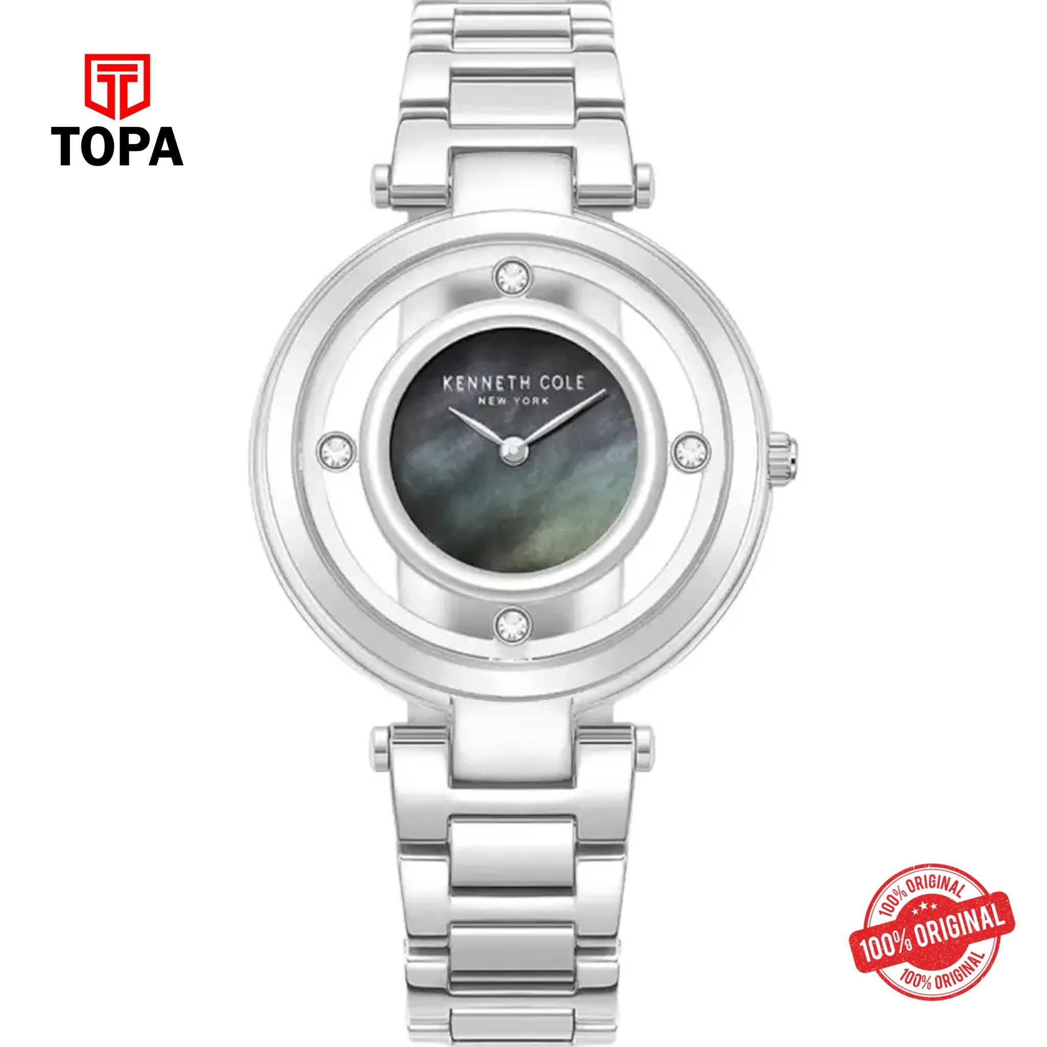 Topa Kenneth-Cole-KCWLG0027002-Diamond-Metal-Band-Women-Watch - Product Image 1