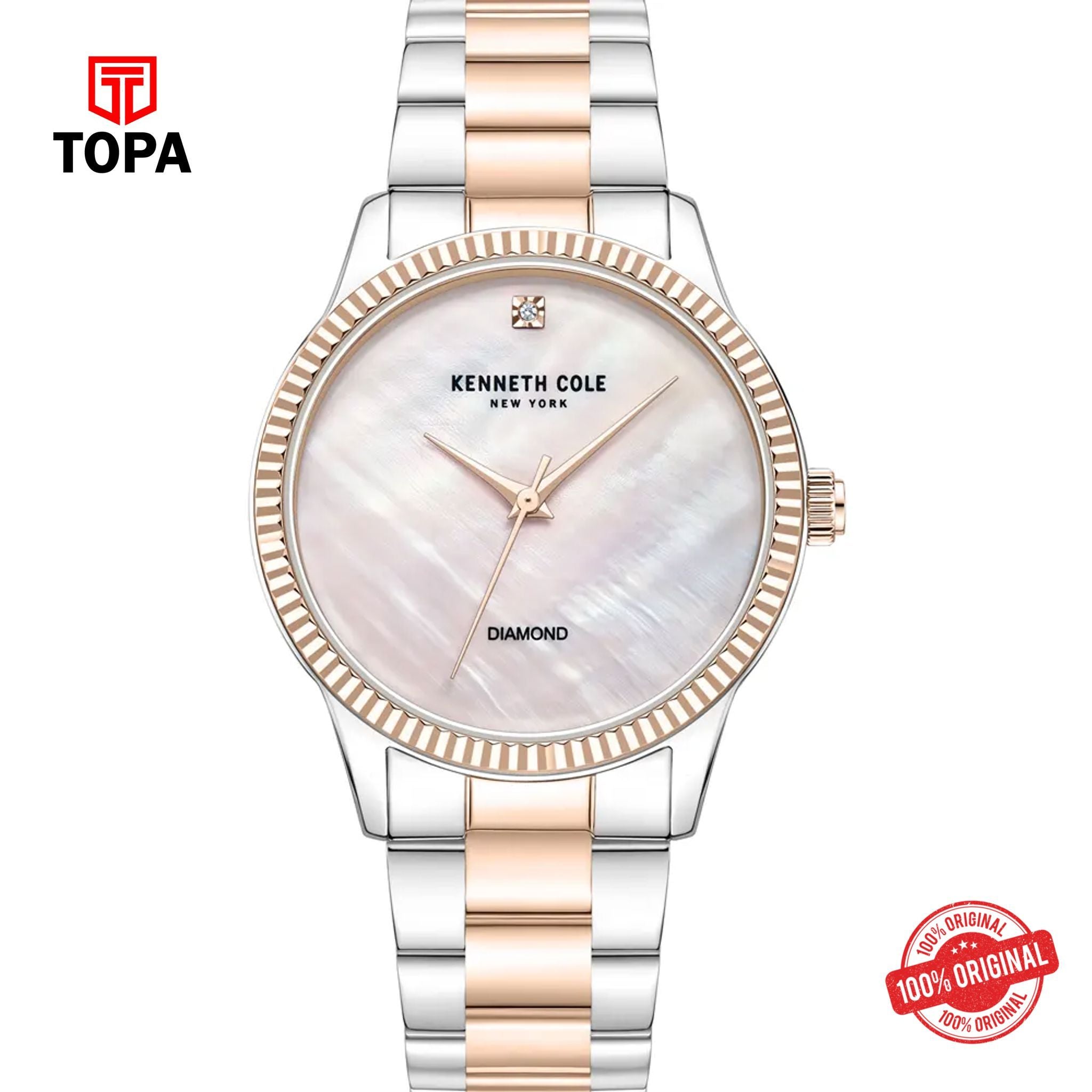 Topa Kenneth-Cole-KCWLG0032604-Diamond-Metal-Band-Women-Watch - Product Image 1