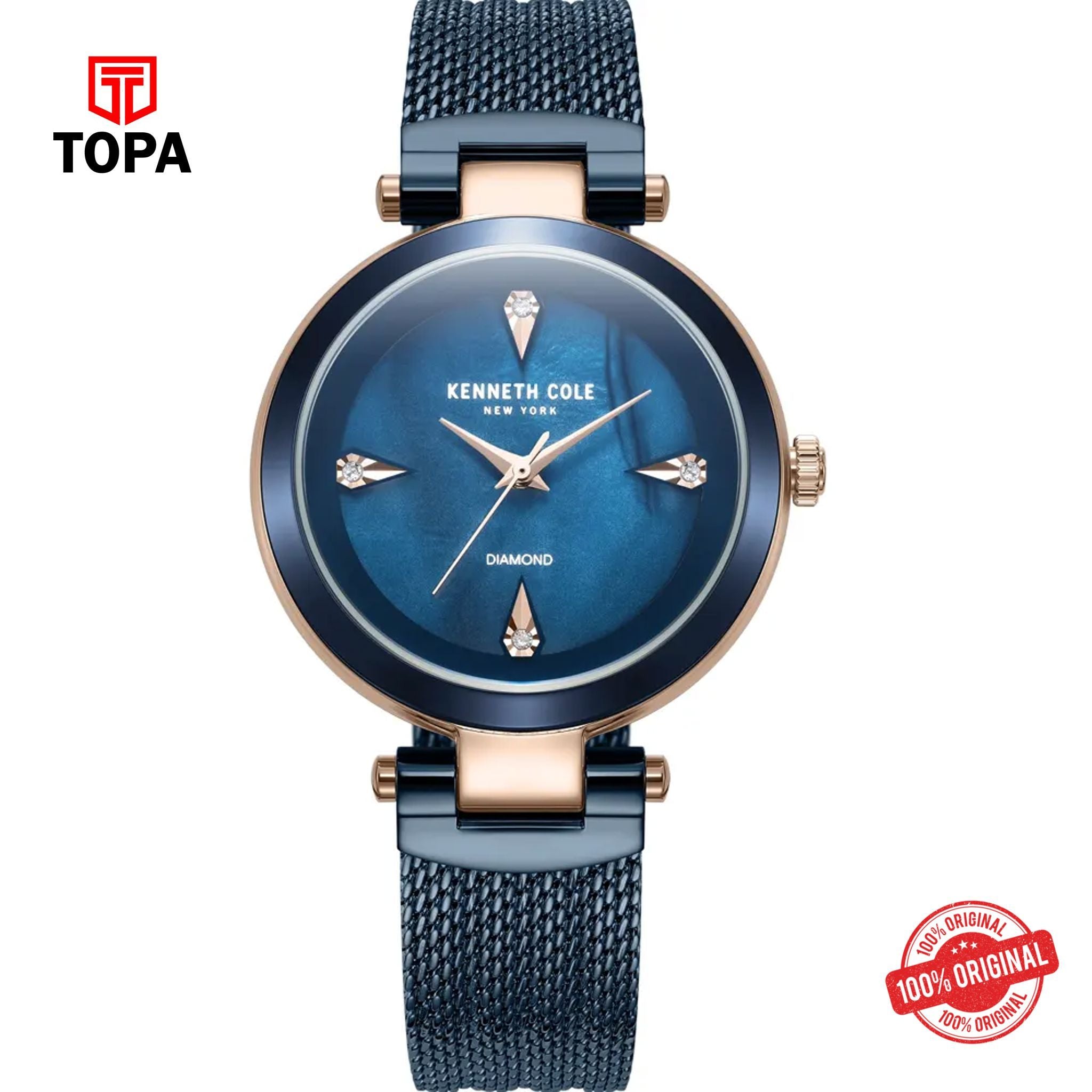 Topa Kenneth-Cole-KCWLG2236302-Diamond-Mesh-Band-Women-Watch - Product Image 1