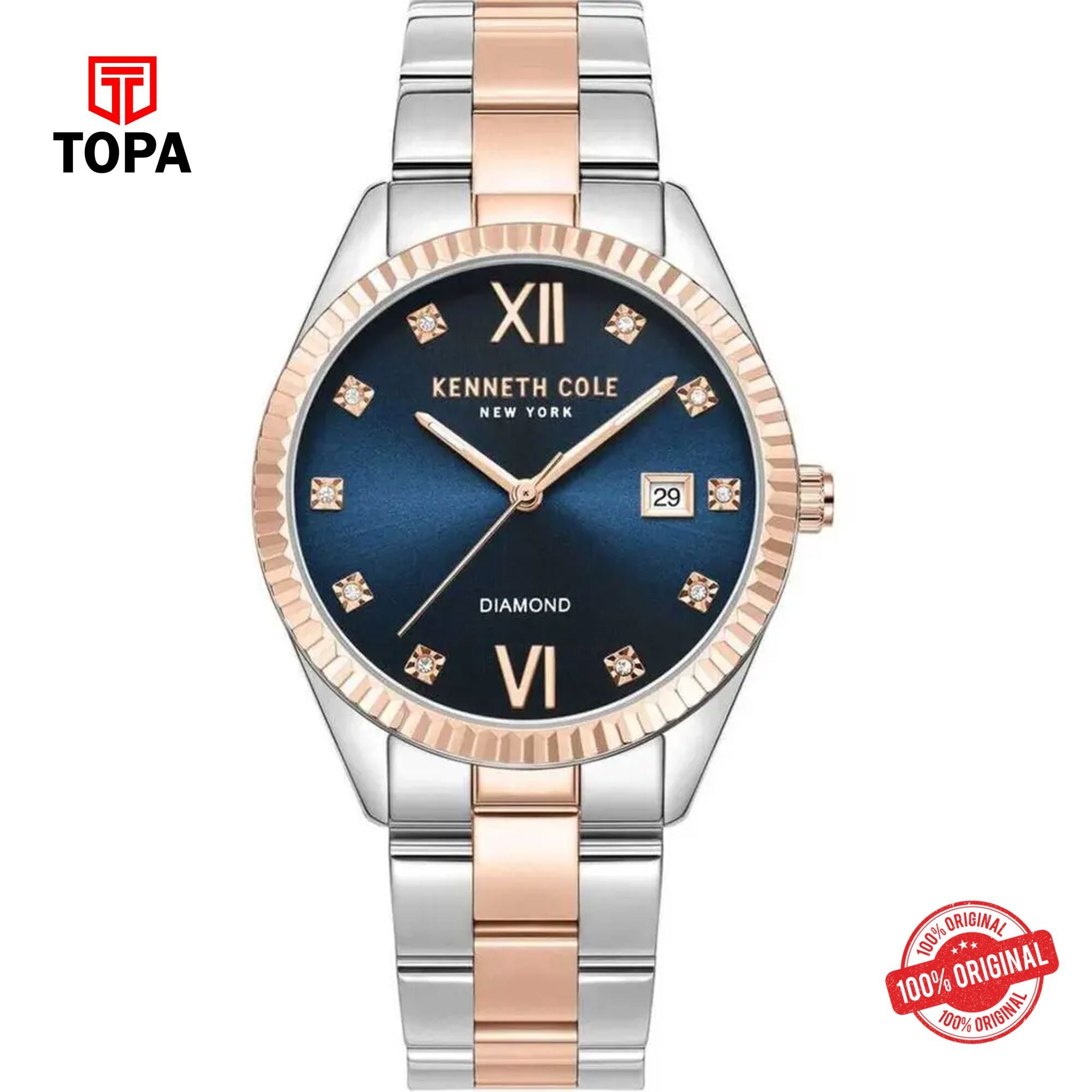 Topa Kenneth-Cole-KCWLH0026902-Diamond-Metal-Band-Women-Watch - Product Image 1