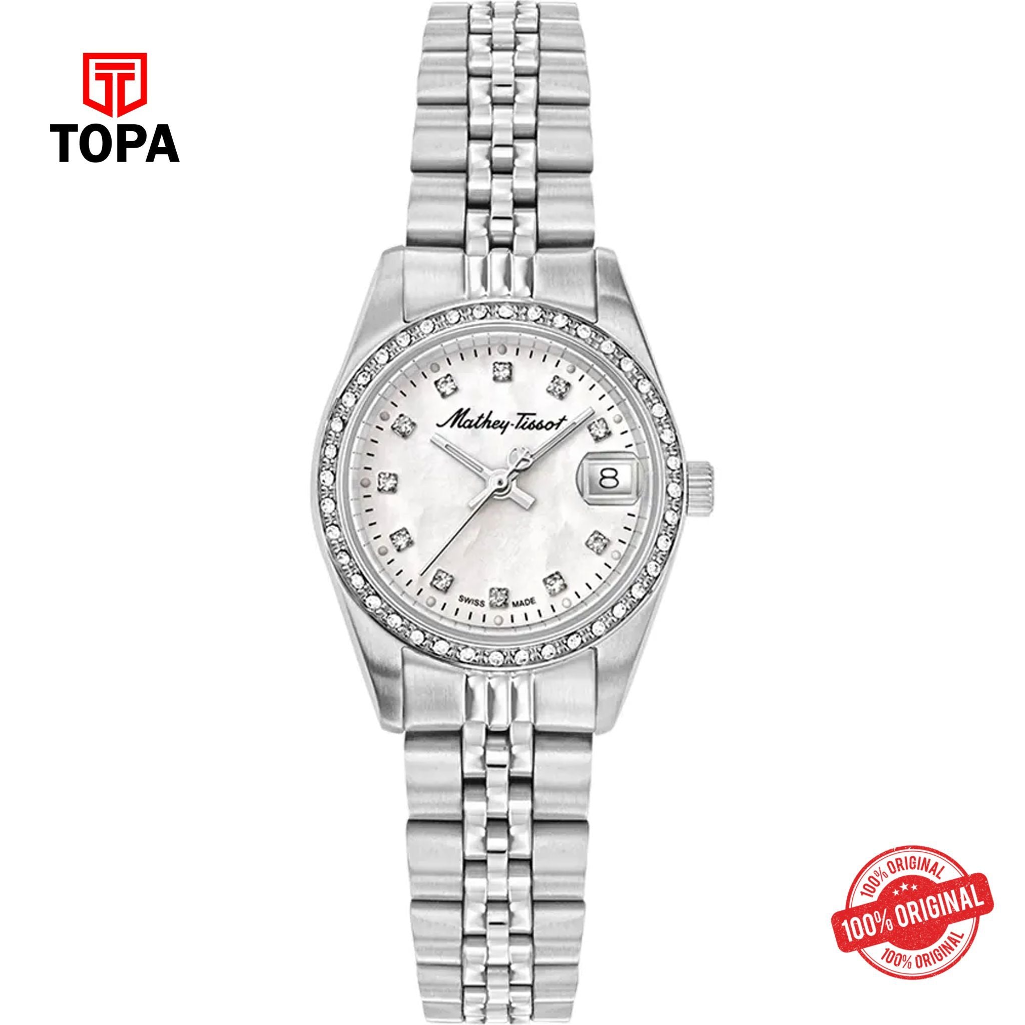Topa Mathey-Tissot-D709AQI-Metal-Band-Women-Watch - Product Image 1
