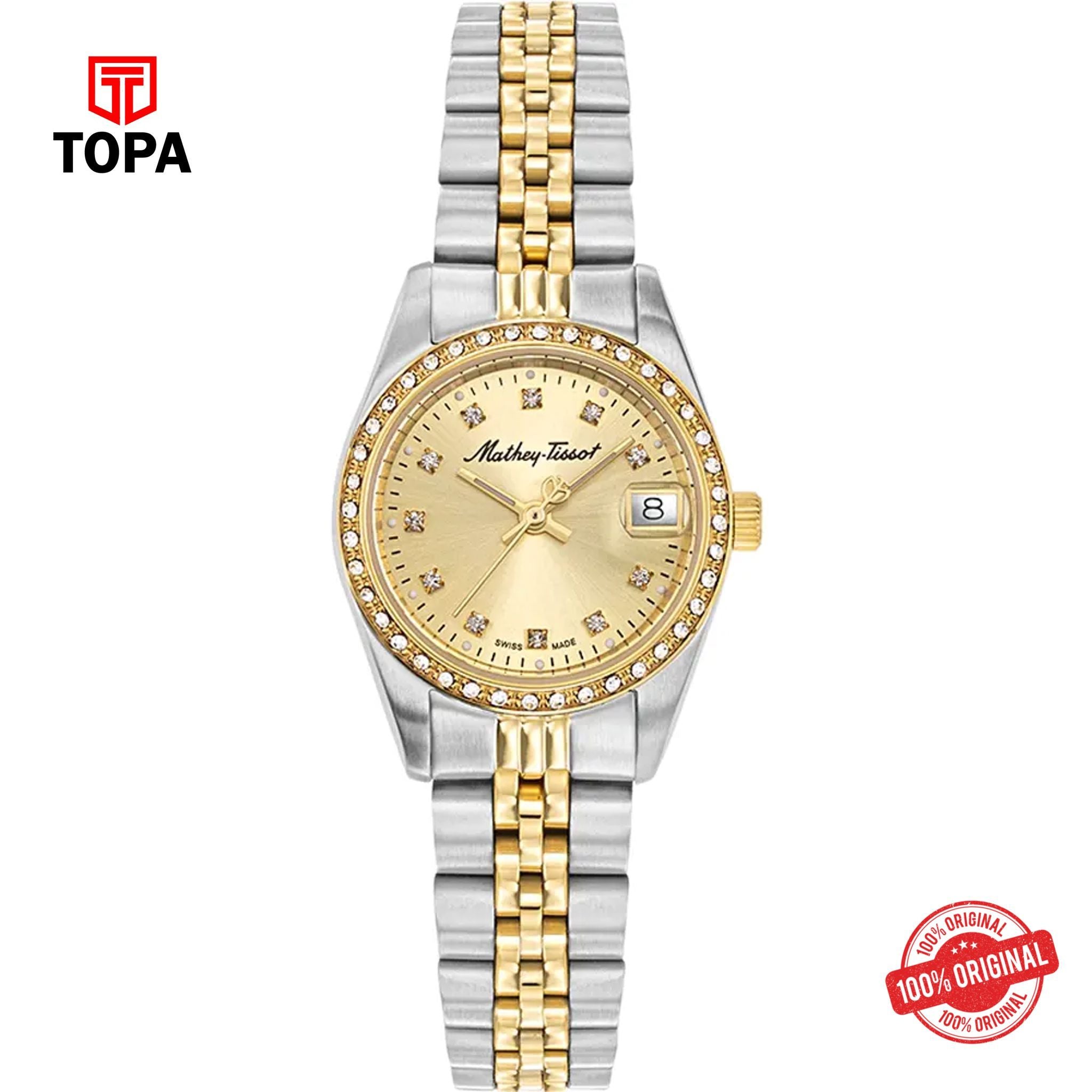 Topa Mathey-Tissot-D709BQDI-Metal-Band-Women-Watch - Product Image 1
