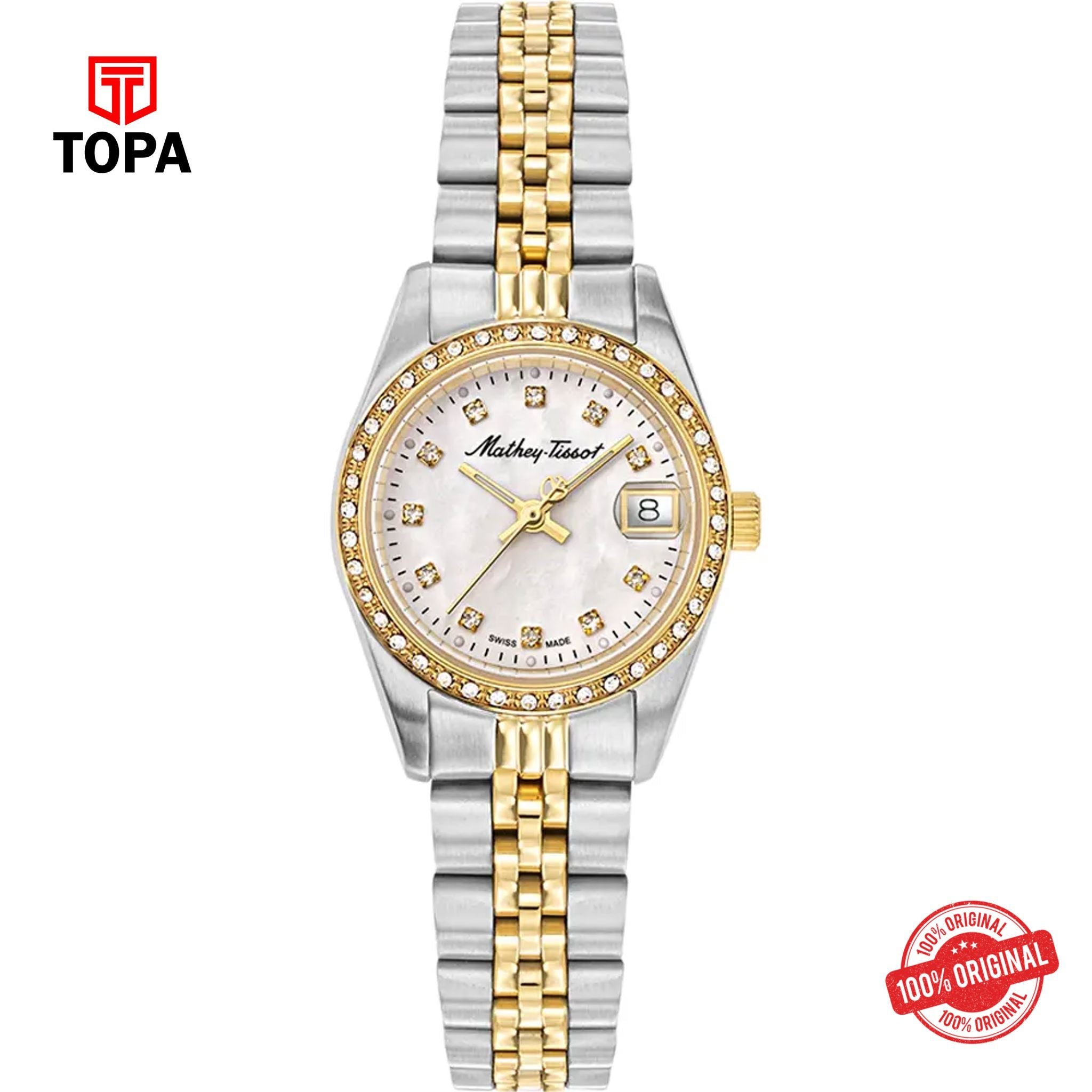 Topa Mathey-Tissot-D709BQI-Metal-Band-Women-Watch - Product Image 1