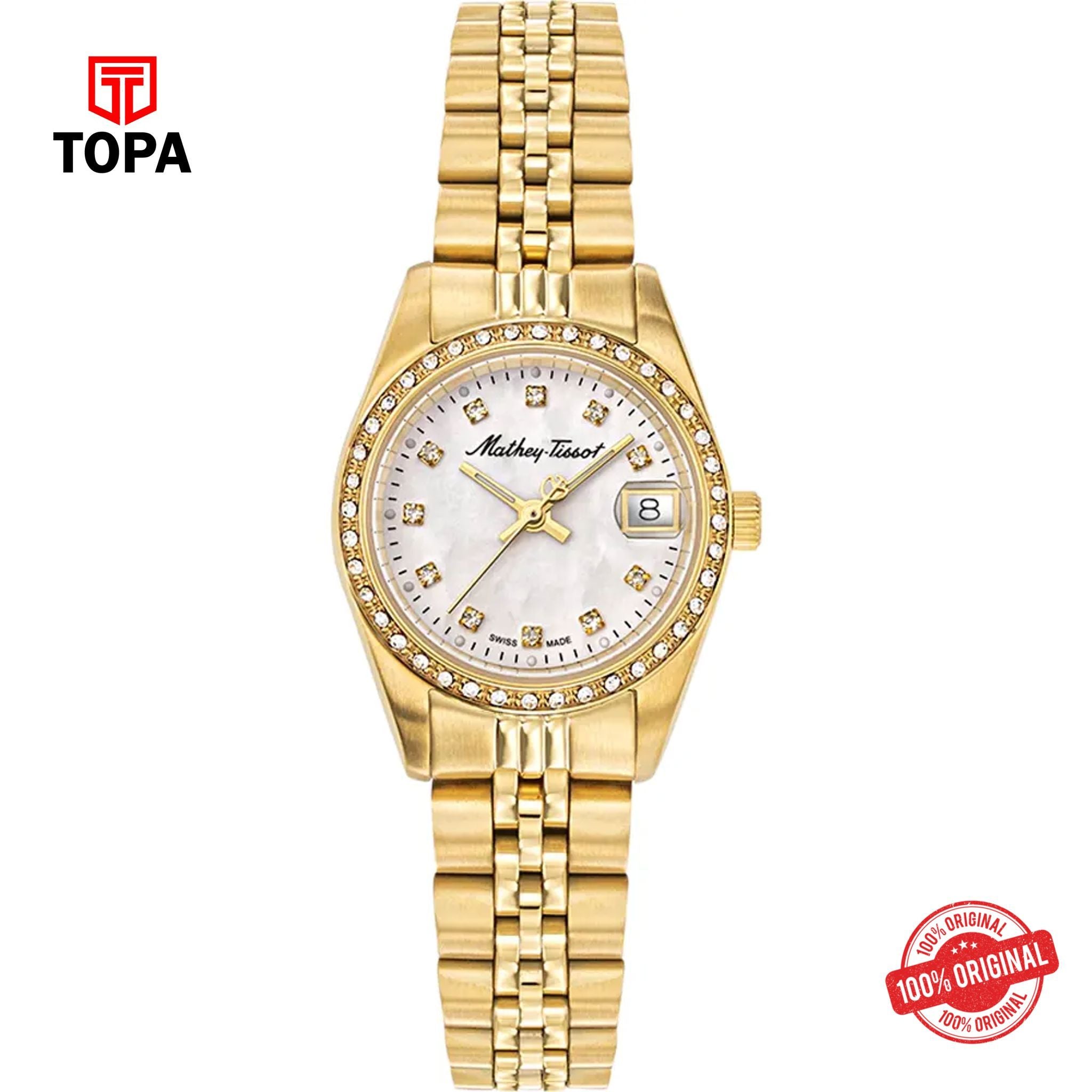Topa Mathey-Tissot-D709PQI-Metal-Band-Women-Watch - Product Image 1