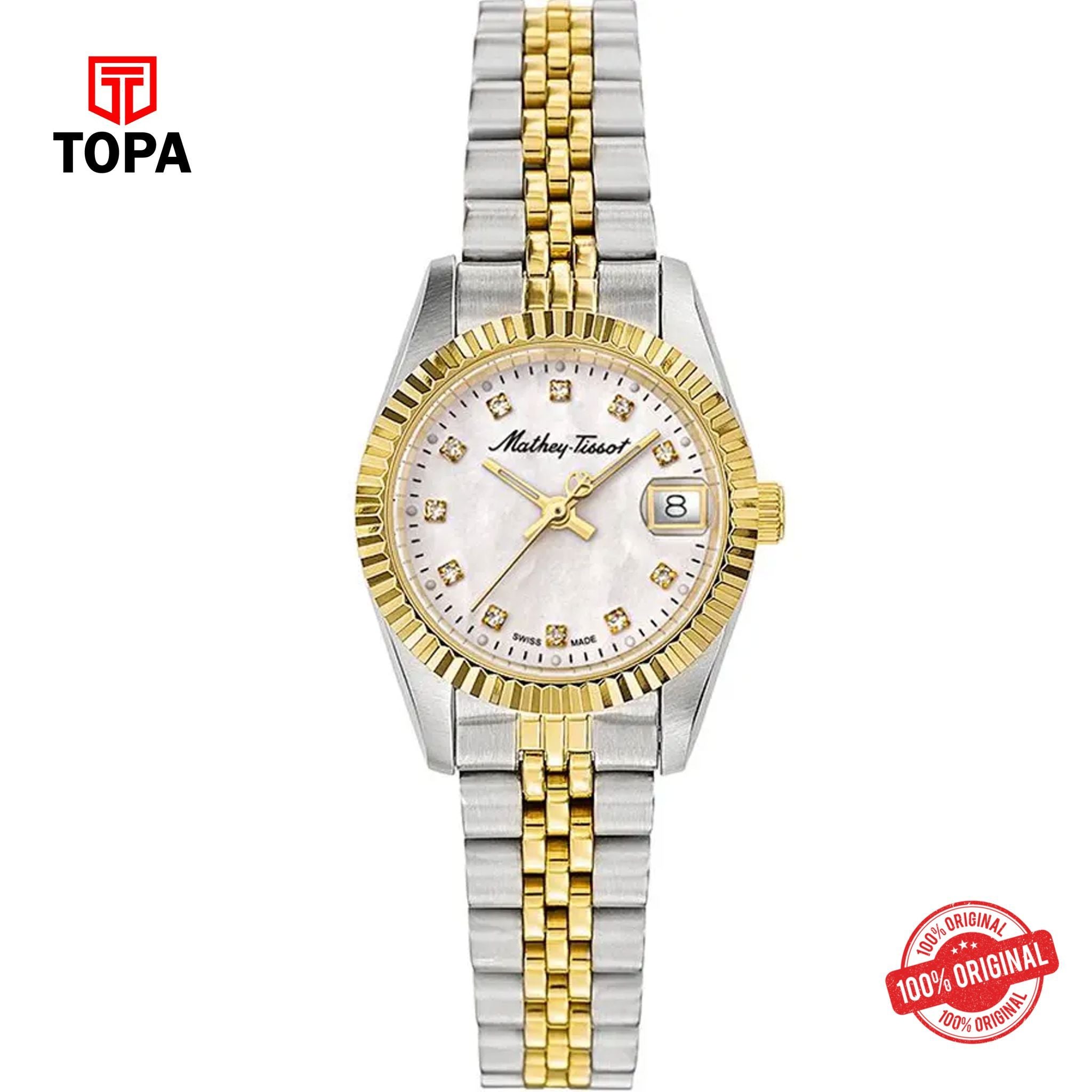 Topa Mathey-Tissot-D710BI-Metal-Band-Women-Watch - Product Image 1