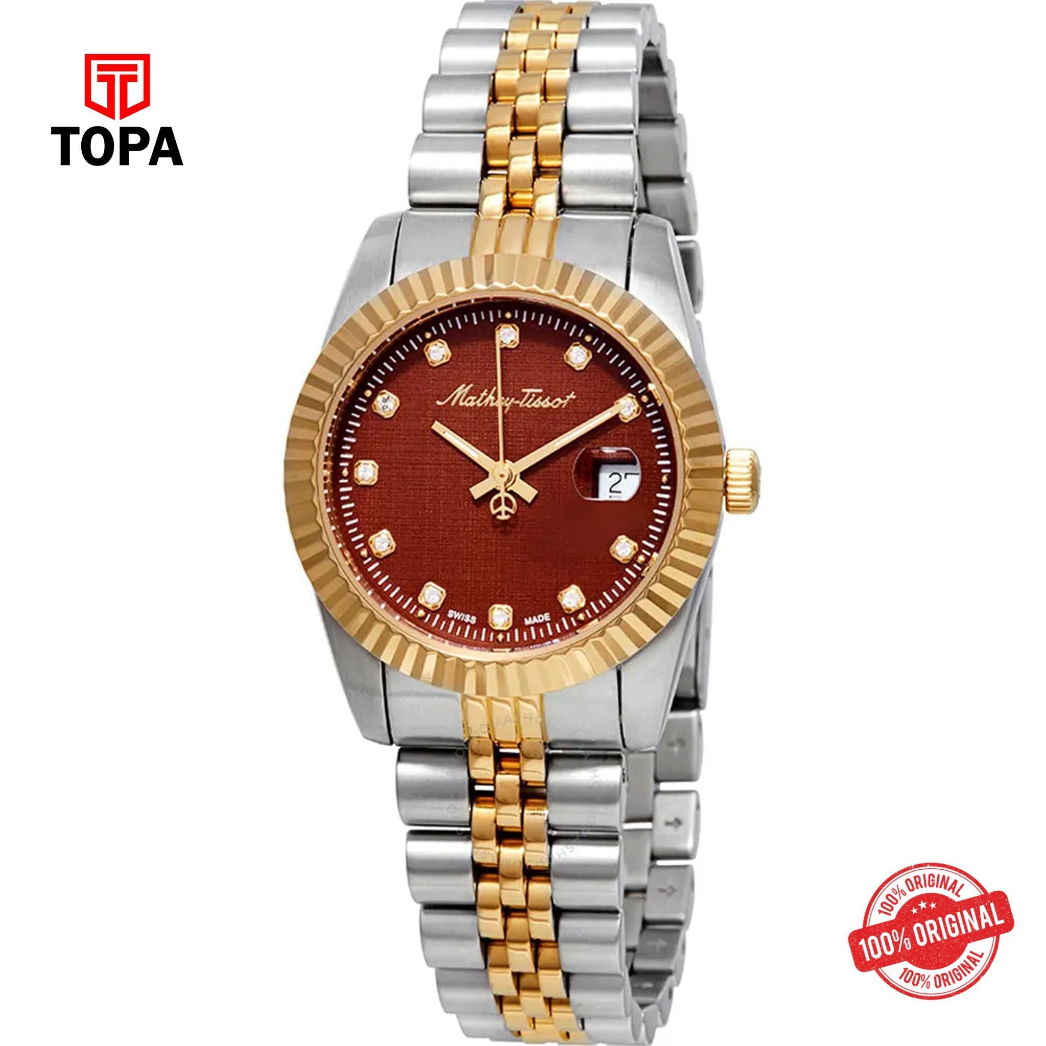 Topa Mathey-Tissot-D810BM-Metal-Band-Women-Watch - Product Image 1
