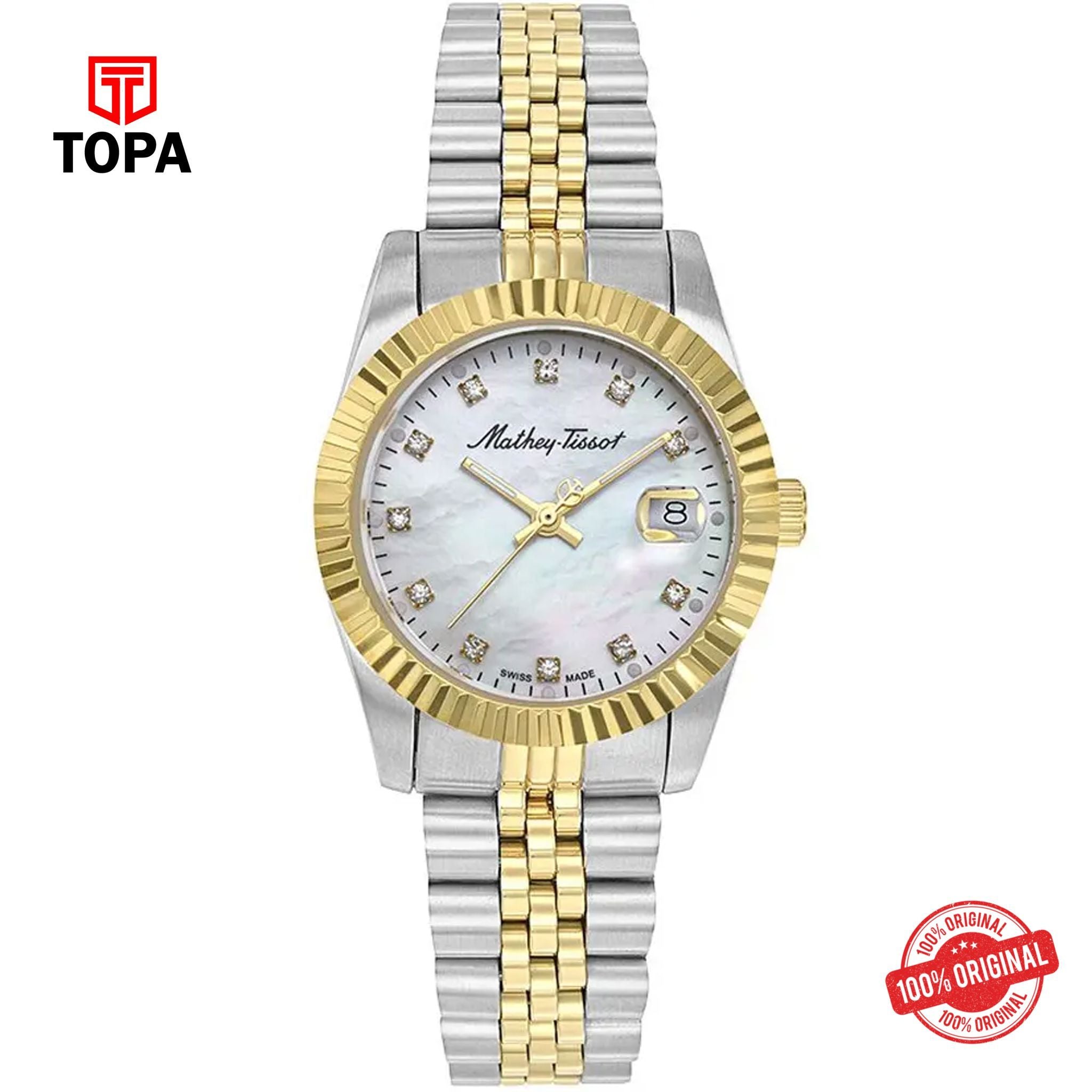 Topa Mathey-Tissot-D910BI-Metal-Band-Women-Watch - Product Image 1