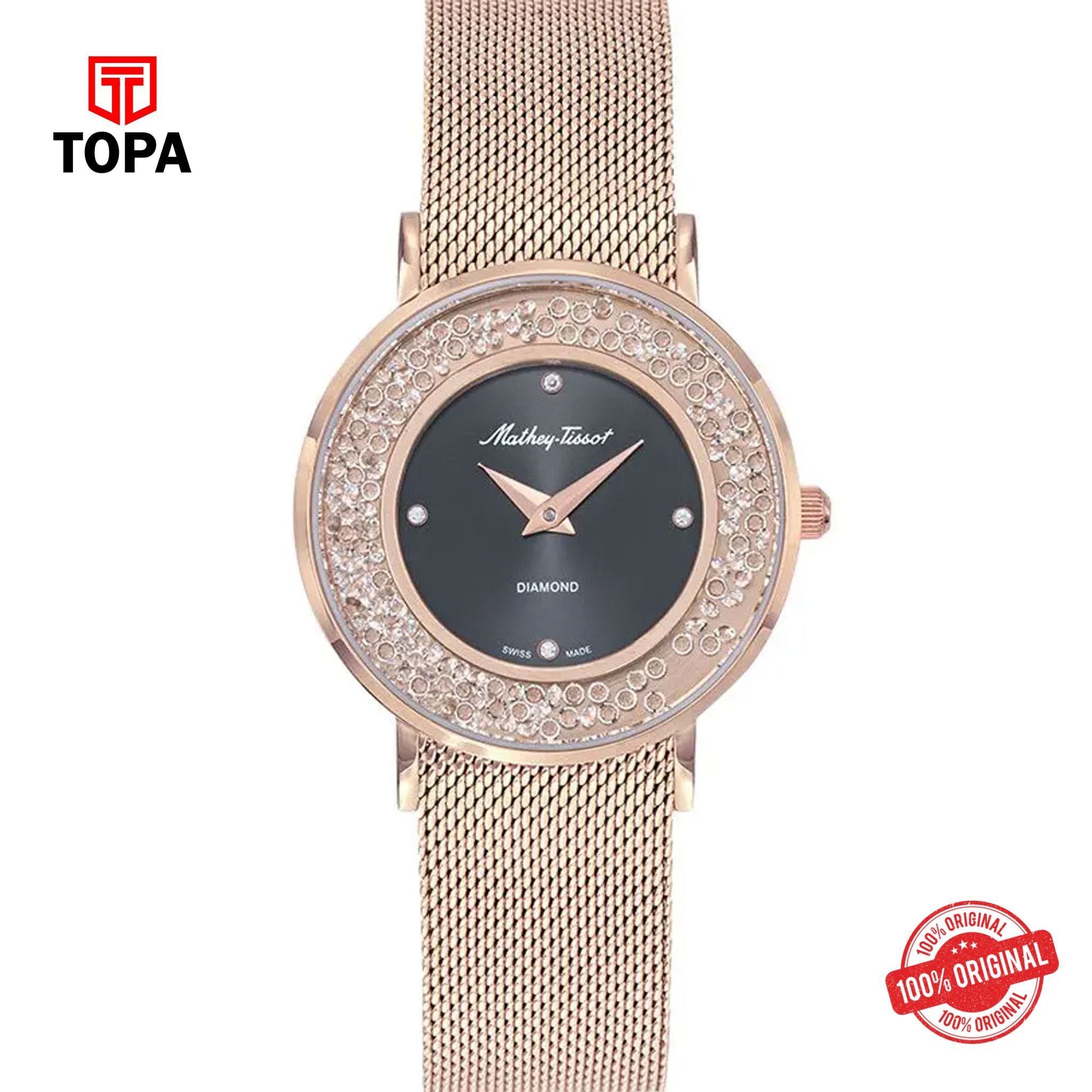 Topa Mathey-Tissot-Electra-D983SPN-Mesh-Band-Women-Watch - Product Image 1