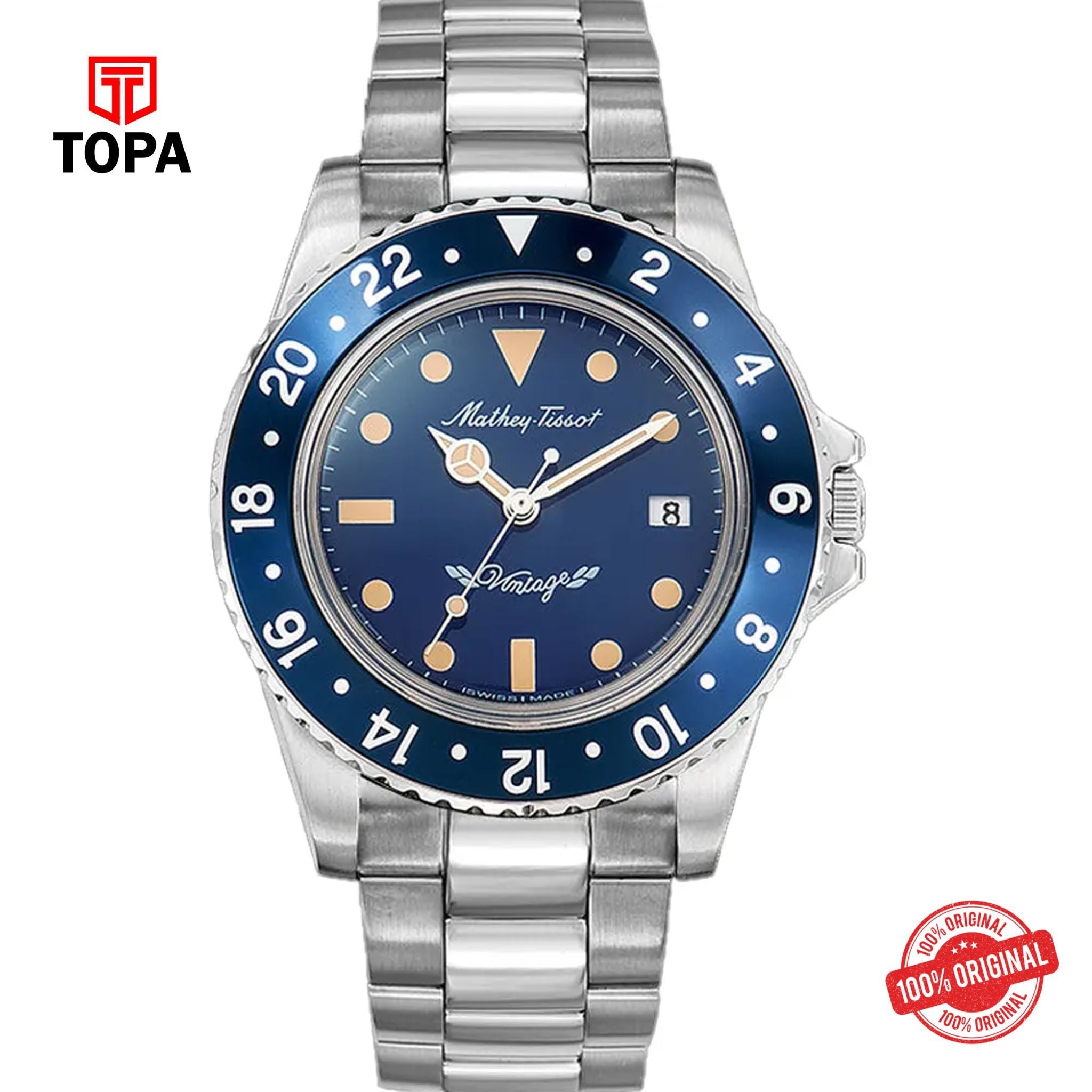 Topa Mathey-Tissot-H900ABU-Metal-Band-Men-Watch - Product Image 1