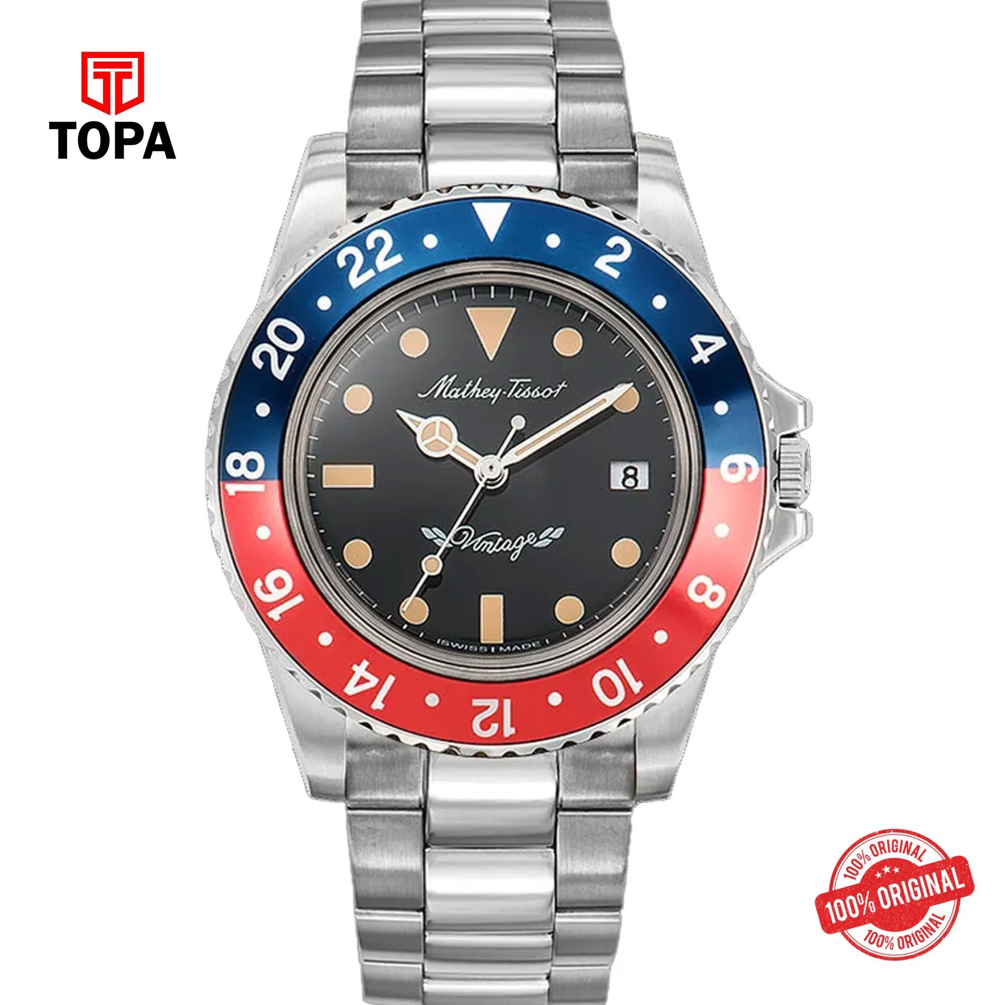 Topa Mathey-Tissot-H900AR-Metal-Band-Men-Watch - Product Image 1