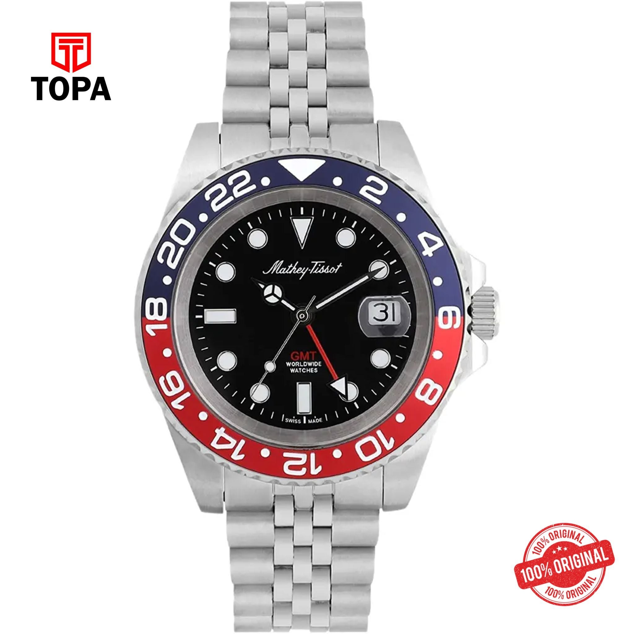 Topa Mathey-Tissot-H903AR-Metal-Band-Men-Watch - Product Image 1