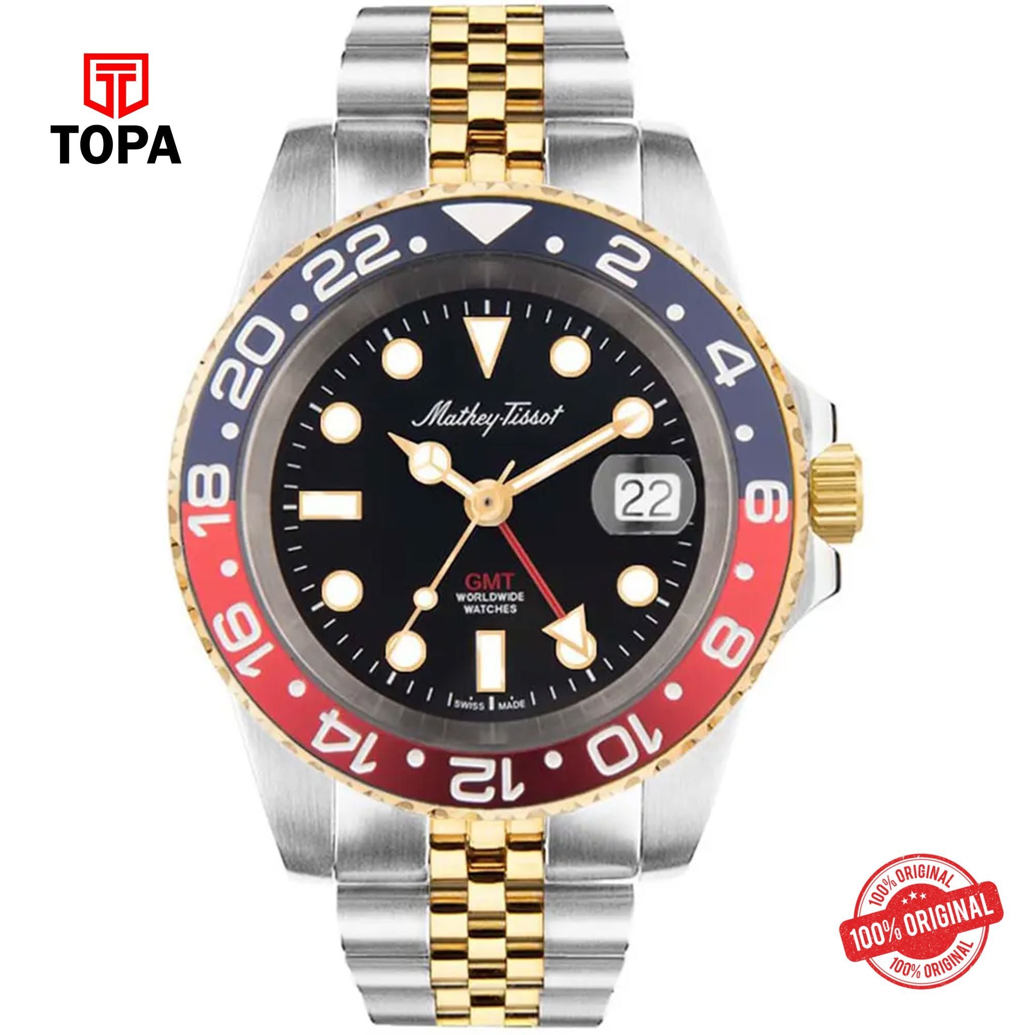 Topa Mathey-Tissot-H903BBR-Metal-Band-Men-Watch - Product Image 1