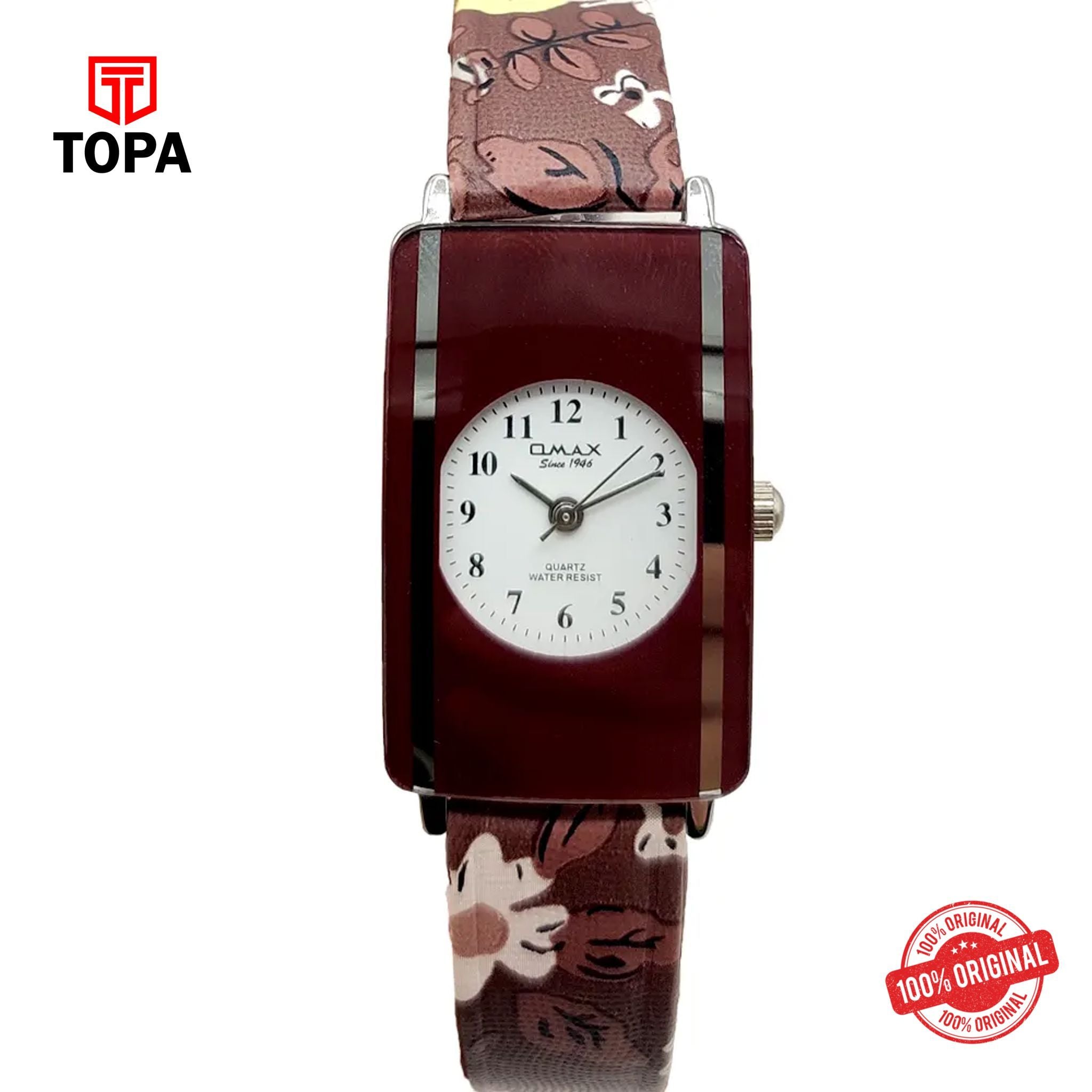 Topa Omax-CE0005IRF3-Leather-Band-Women-Watch - Product Image 1