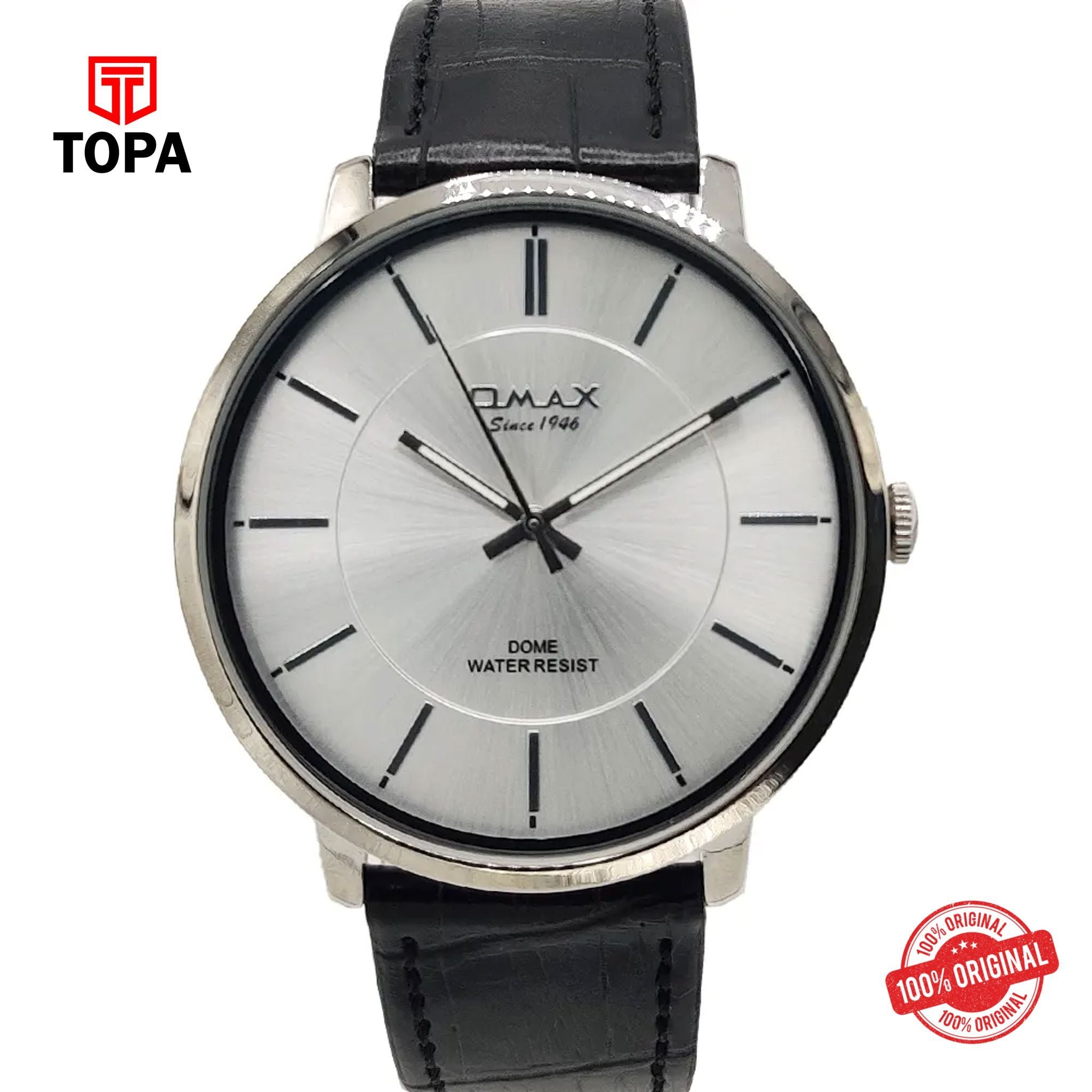 Topa Omax-DC005P62I-Leather-Band-Men-Watch - Product Image 1