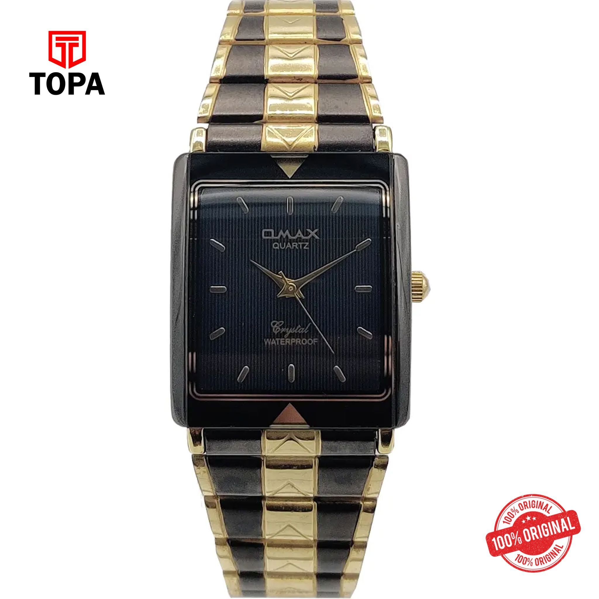 Topa Omax-IP0011-TTGLD-BLK-Metal-Band-Women-Watch - Product Image 1