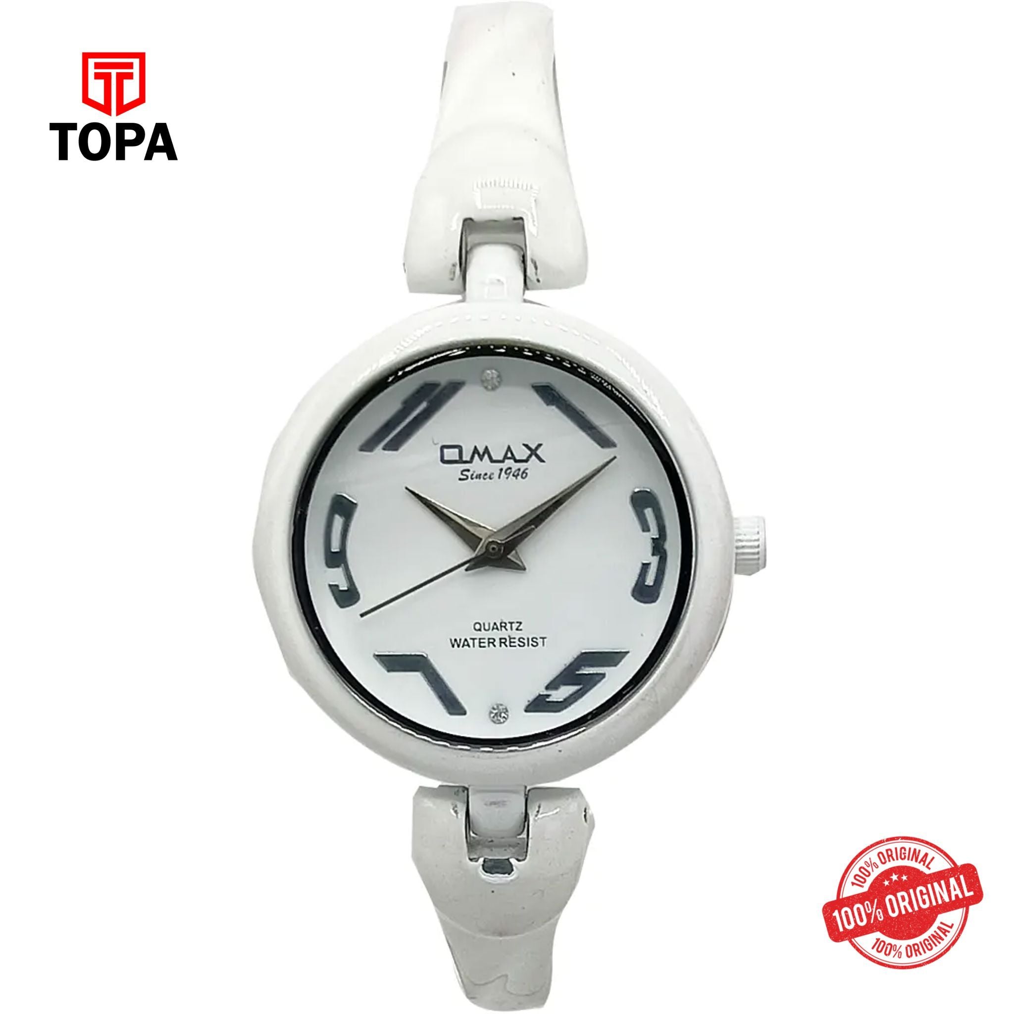 Topa Omax-K003-WHT-Metal-Band-Women-Watch - Product Image 1
