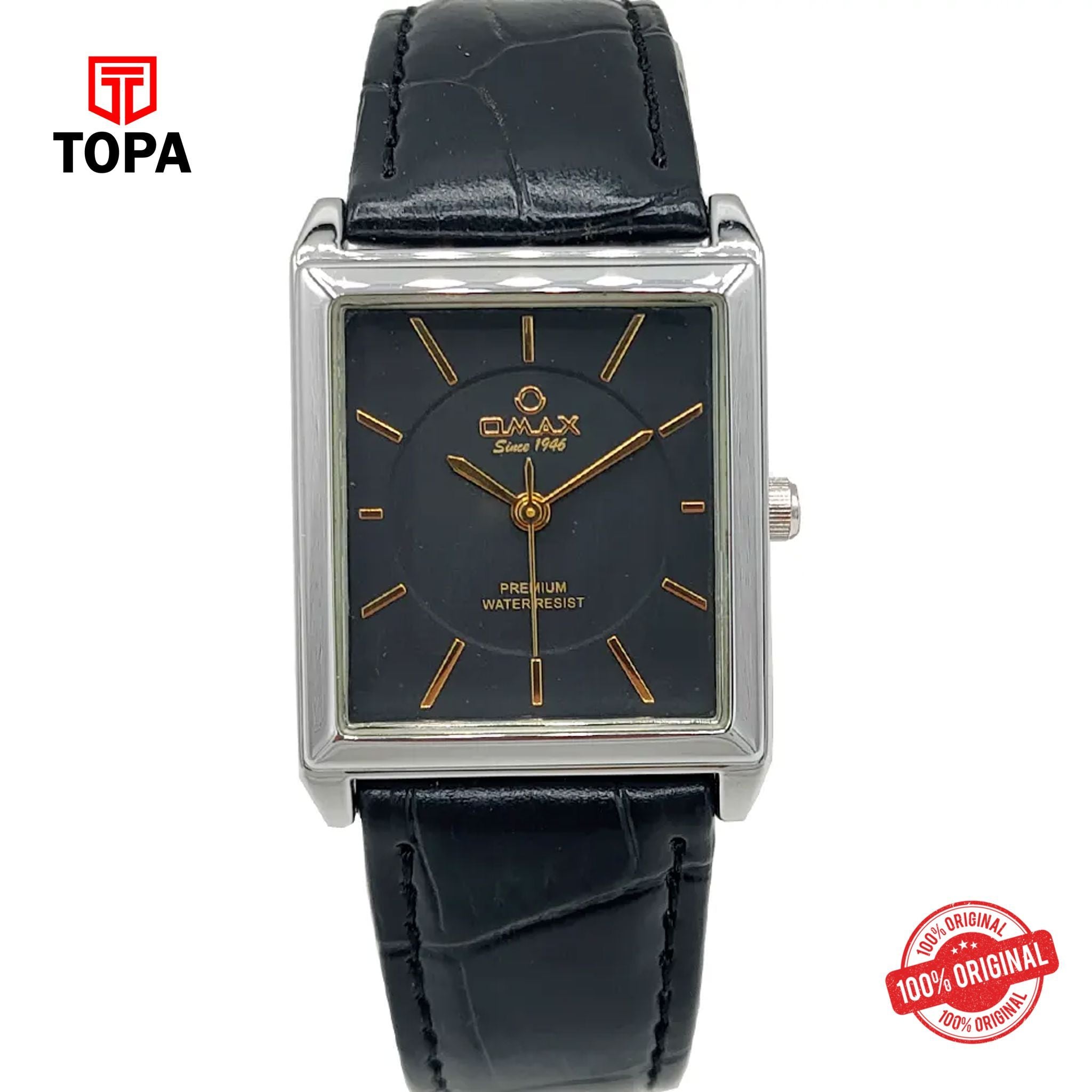 Topa Omax-OAS120IB12-Leather-Band-Women-Watch - Product Image 1
