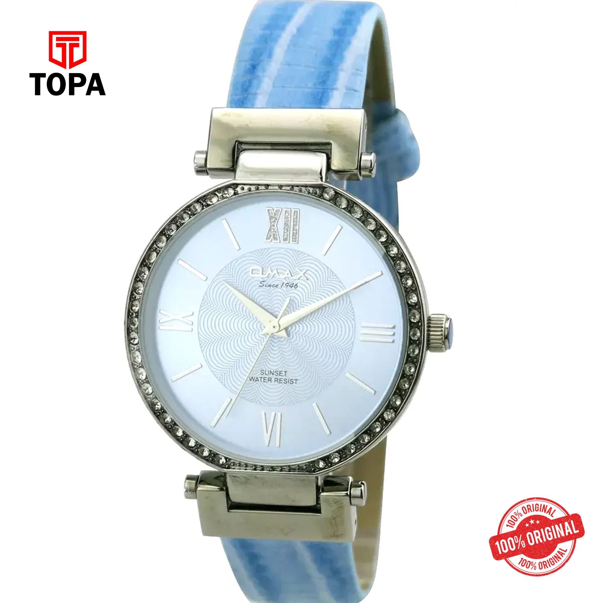 Topa Omax-SU001P44L-Leather-Band-Women-Watch - Product Image 1