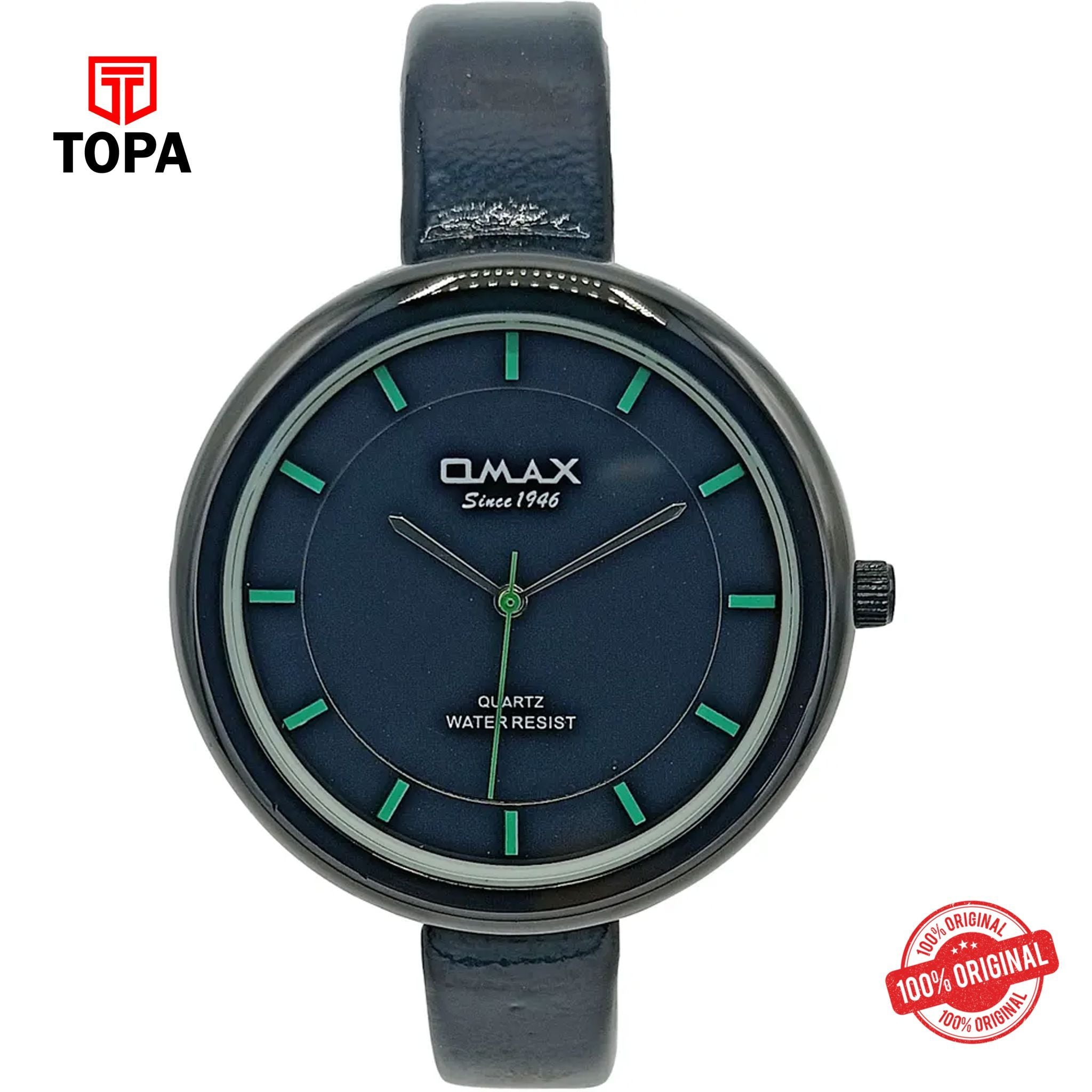 Topa Omax-W005M22E-Leather-Band-Women-Watch - Product Image 1