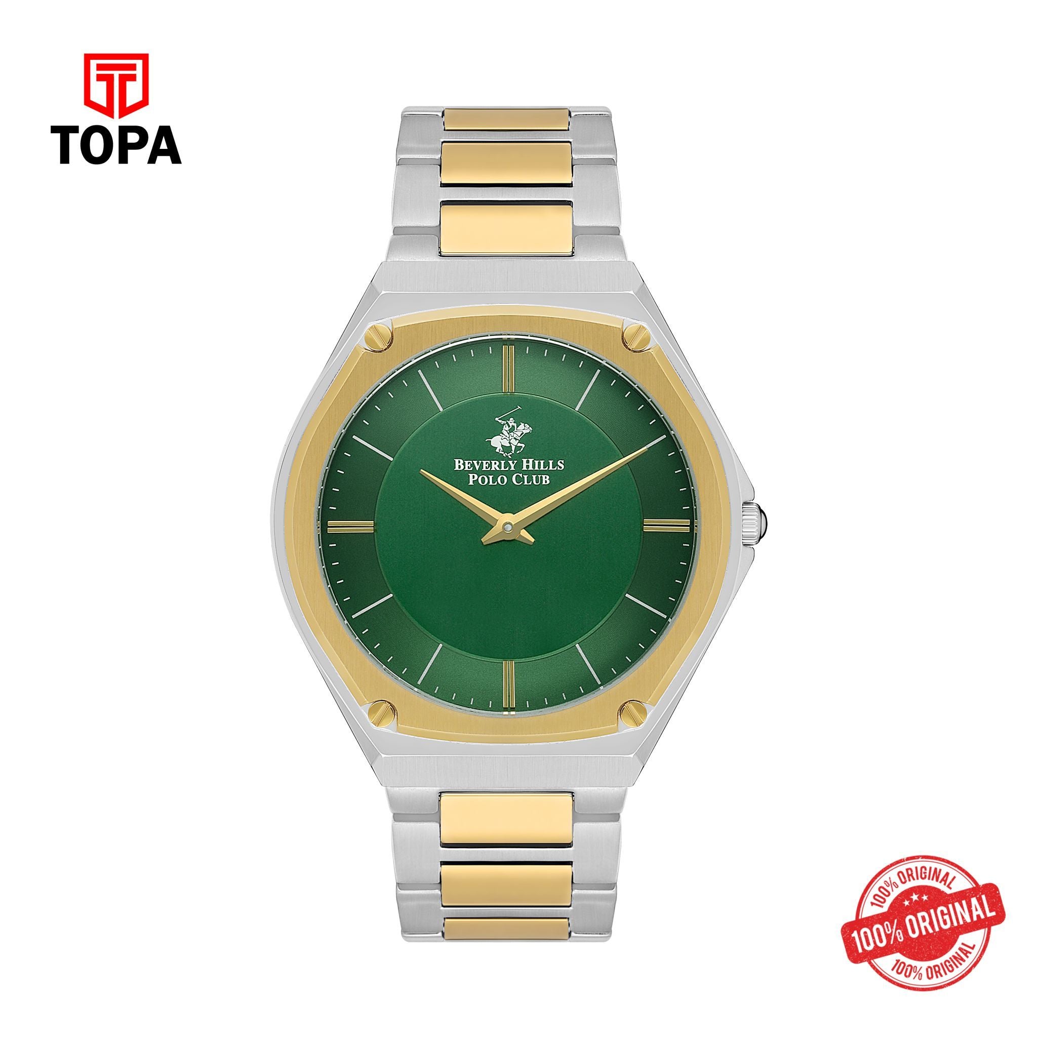 Topa Polo - BP3545X.270 - Gents 3 Hands Green Dial Coated Glass - Product Image 1