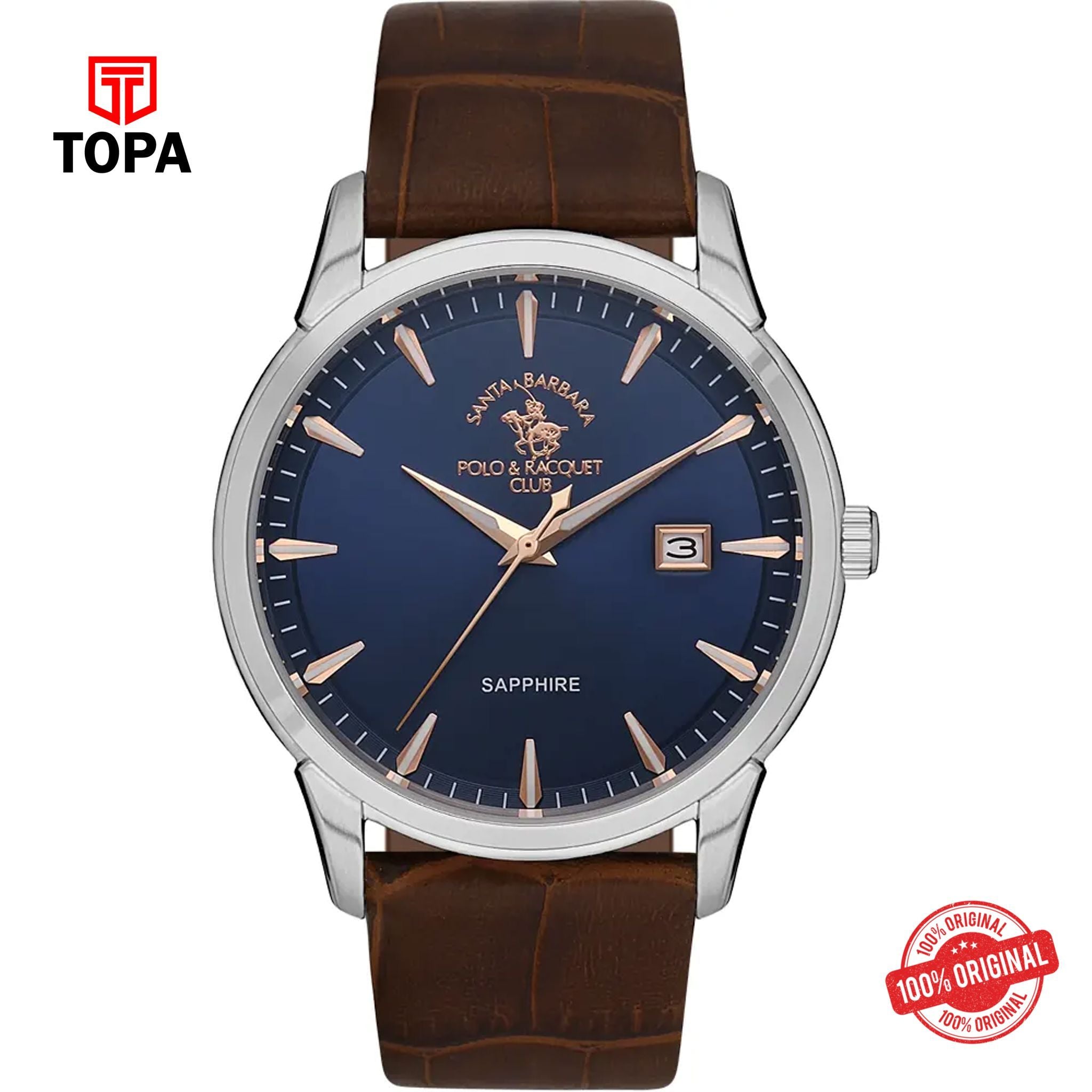 Topa Santa-Barbara-Polo-SB.1.10513-4-Leather-Band-Men-Watch - Product Image 1
