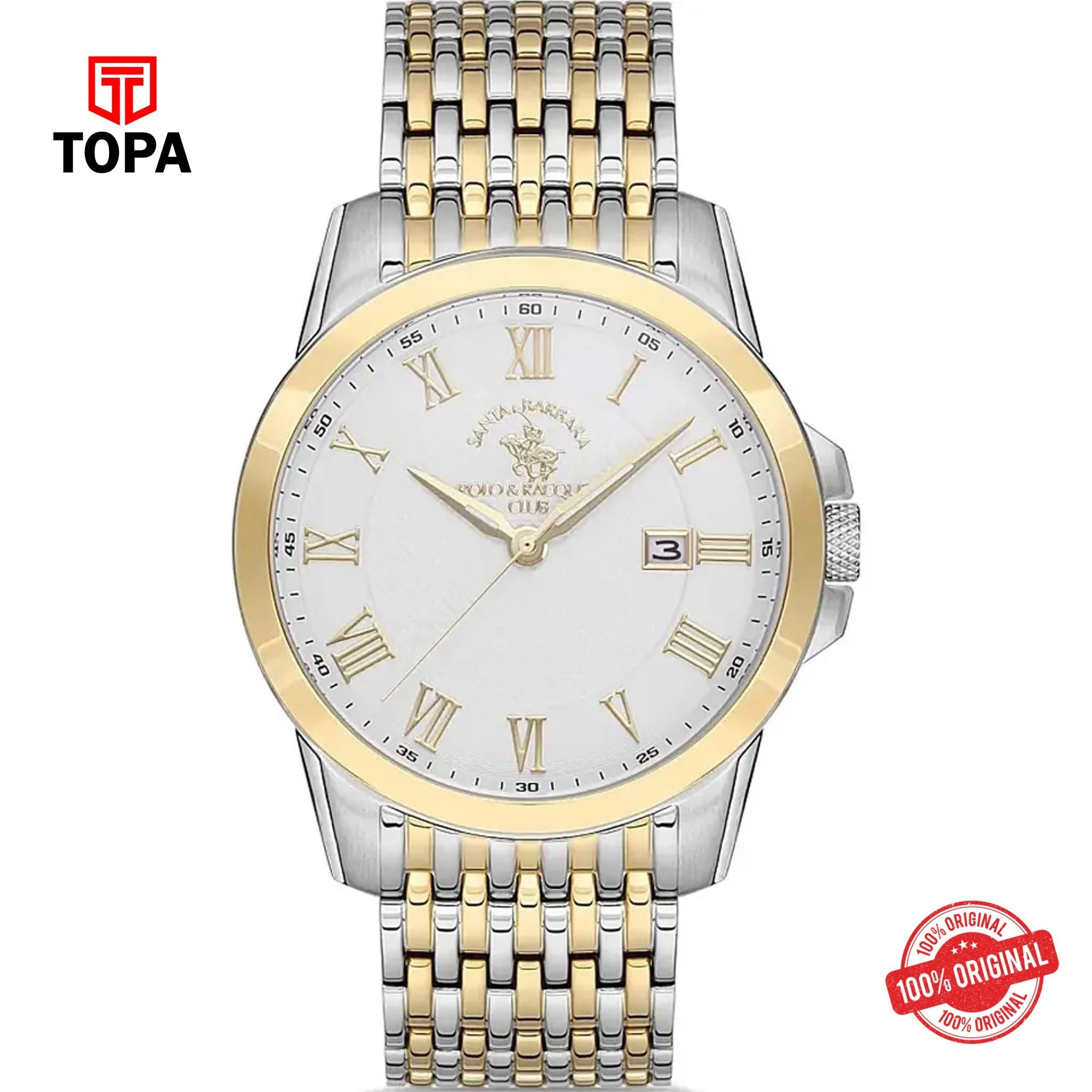 Topa Santa-Barbara-Polo-SB.1.10155-5-Metal-Band-Men-Watch - Product Image 1