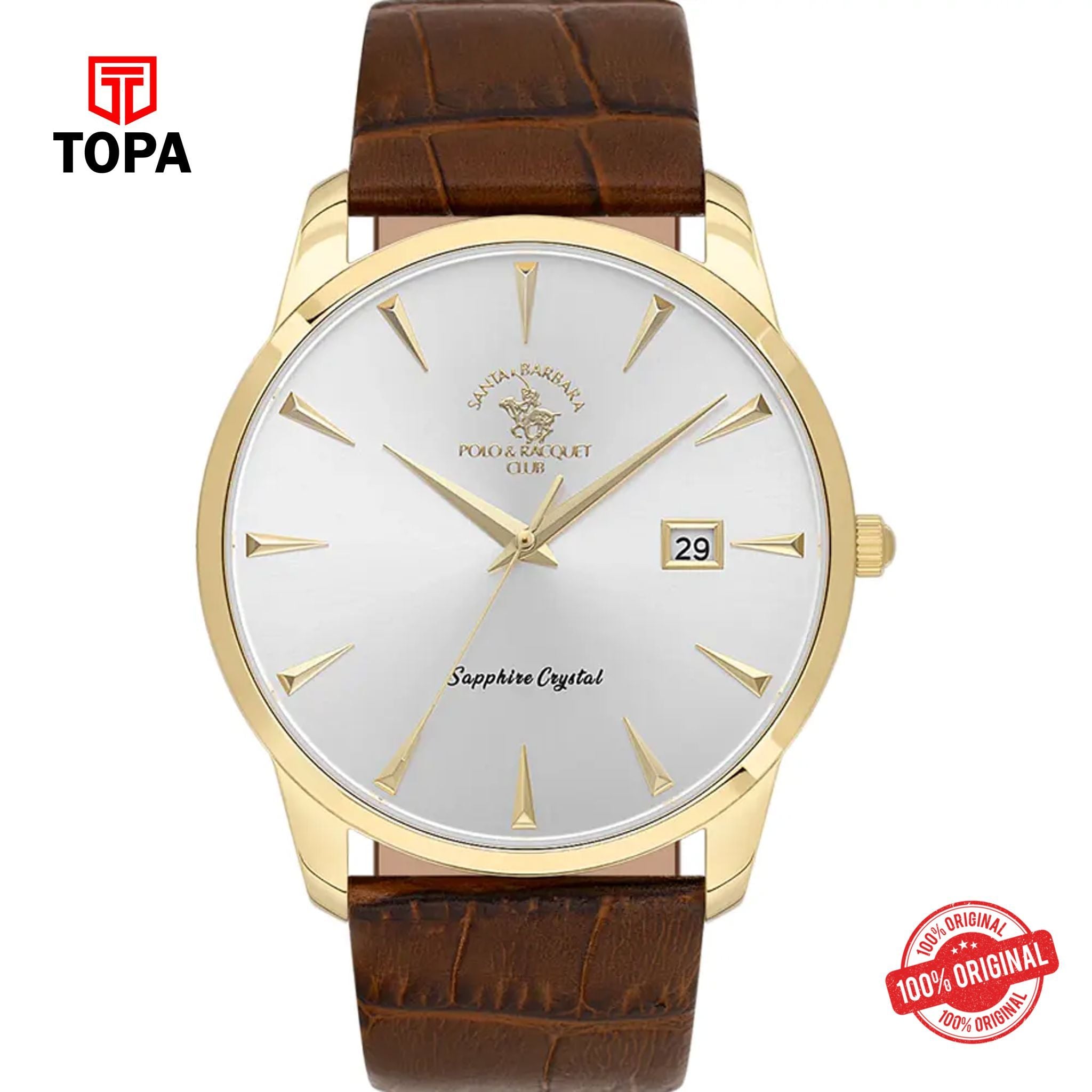 Topa Santa-Barbara-Polo-SB.1.10606-6-Leather-Band-Men-Watch - Product Image 1