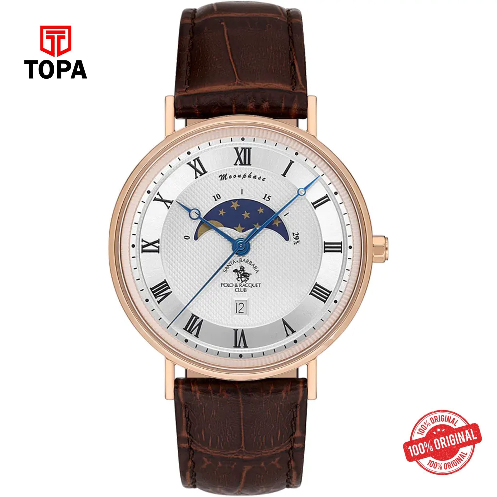 Topa Santa-Barbara-Polo-SB.4.10014-5-Leather-Band-Men-Watch - Product Image 1