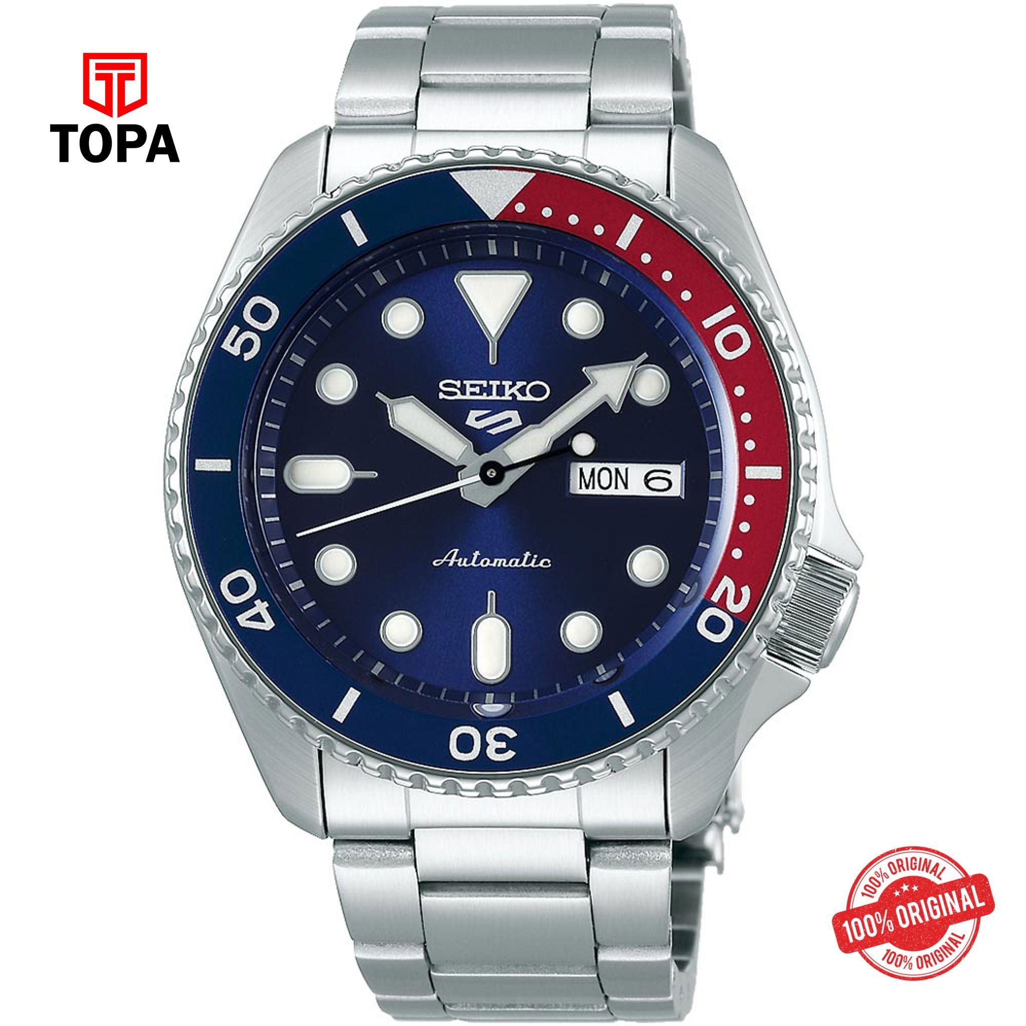 Topa Seiko-5-Sports-SRPD53K1-Metal-Band-Men-Watch - Product Image 1