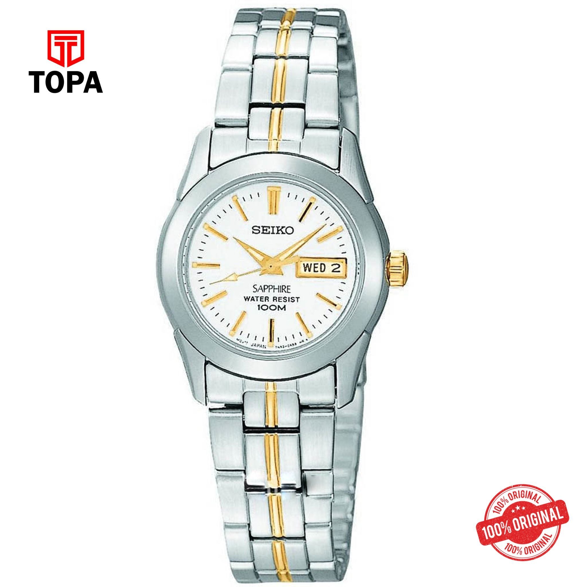 Topa Seiko-SXA103P1-Quartz-Ladies-Sapphire-Two-Tone-Bracelet-Dres - Product Image 1