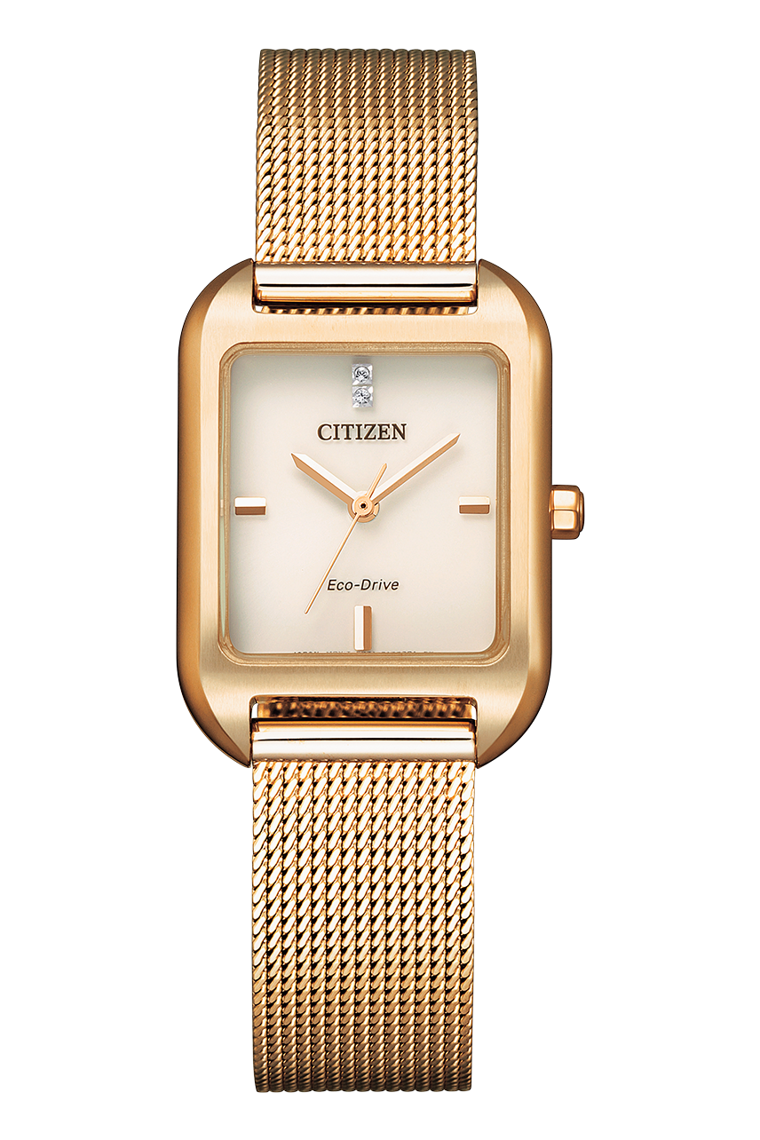 Citizen EM0493-85P rose gold eco-drive analog women's watch
