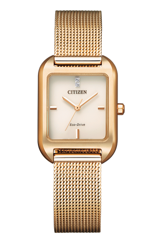 Citizen EM0493-85P rose gold eco-drive analog women's watch
