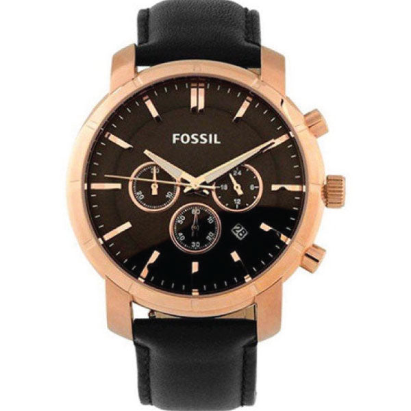 “Fossil BQ2086 Quartz Chronograph Men's Watch with black dial, stainless steel case and stylish modern design