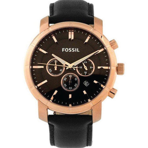 “Fossil BQ2086 Quartz Chronograph Men's Watch with black dial, stainless steel case and stylish modern design
