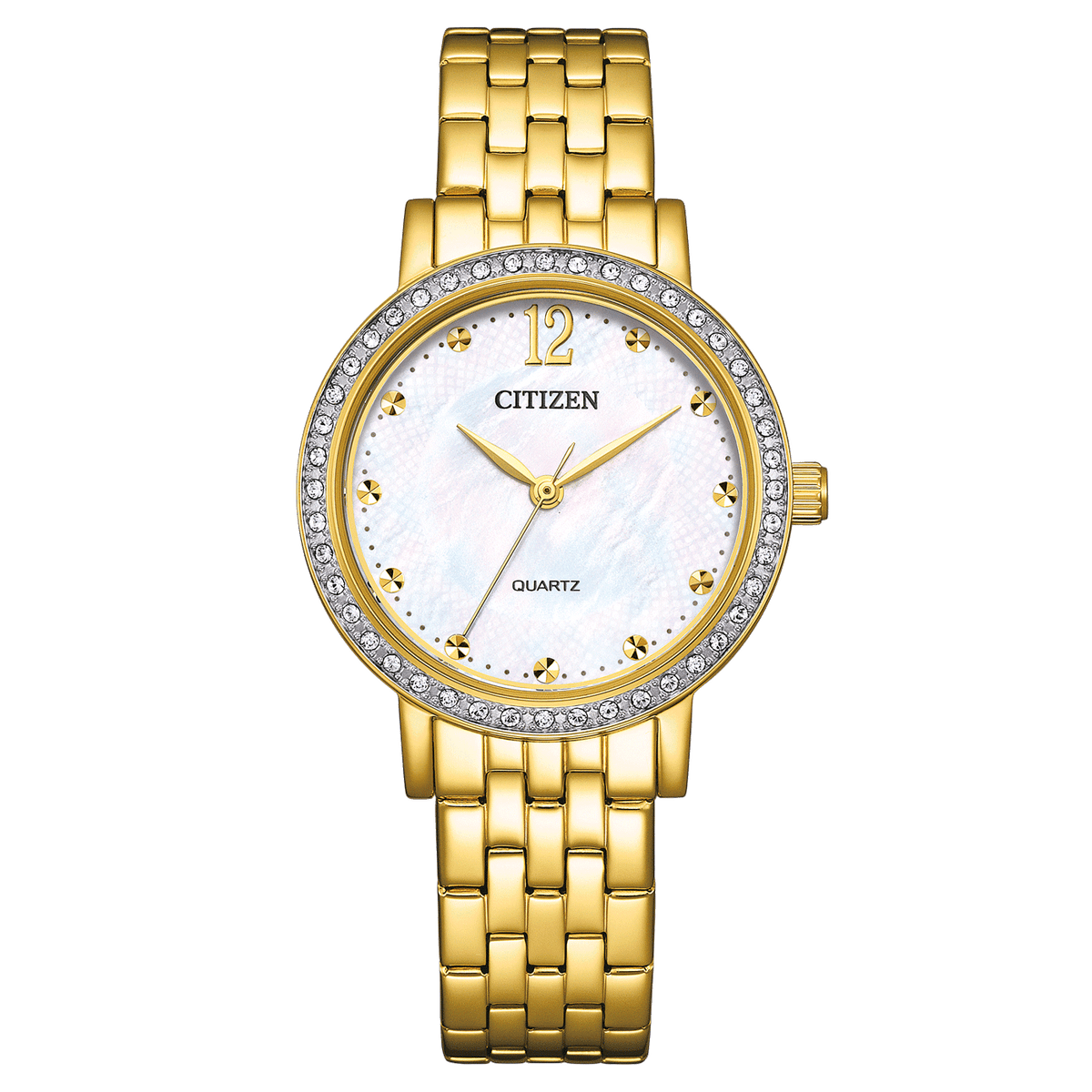 Citizen EL3102-50D mother of pearl dial quartz analog women's watch