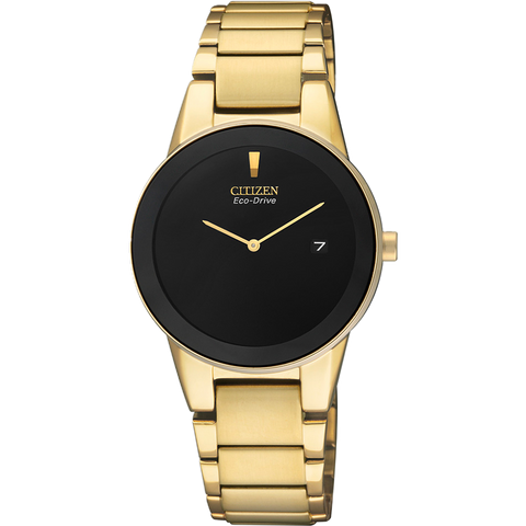Citizen GA1052-55E black dial eco-drive analog women's watch