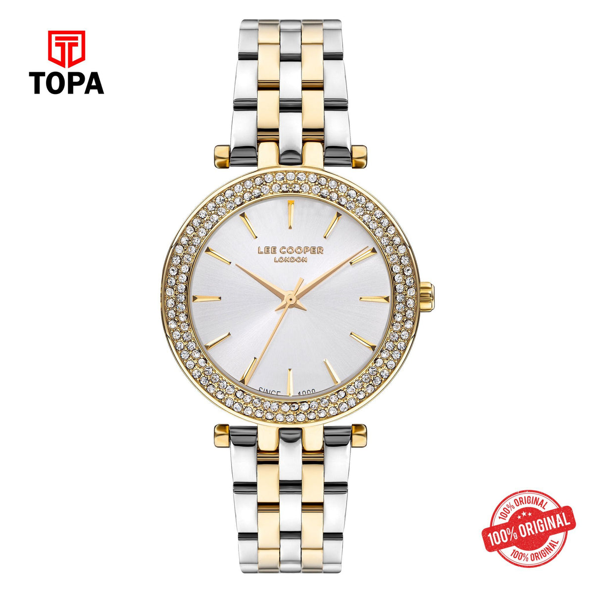 Topa Lee Cooper - LC07864.230 - Women's Super Metal Silver/Gold Watch - Product Image 1