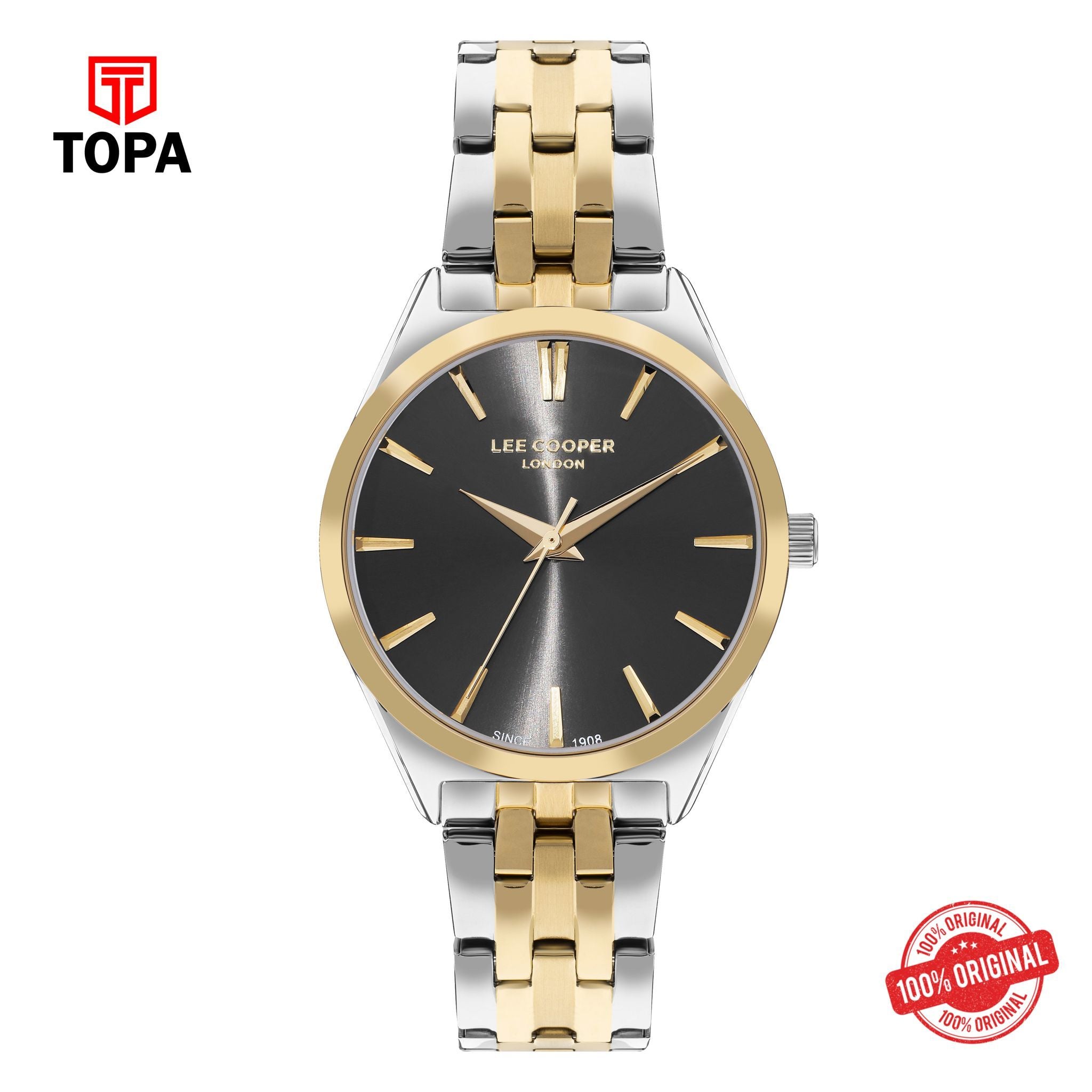 Topa Lee Cooper - LC07833.260 - Women's Super Metal Silver/Gold Watch - Product Image 1