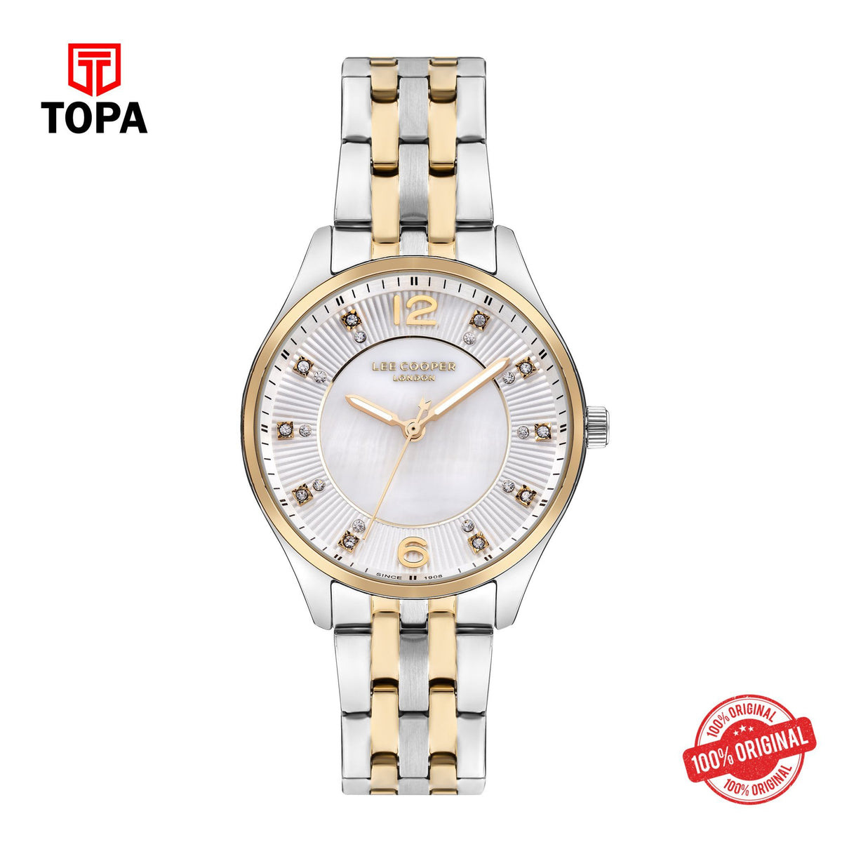 Topa Lee Cooper - LC07832.220 - Women's Super Metal Silver/Gold Watch - Product Image 1