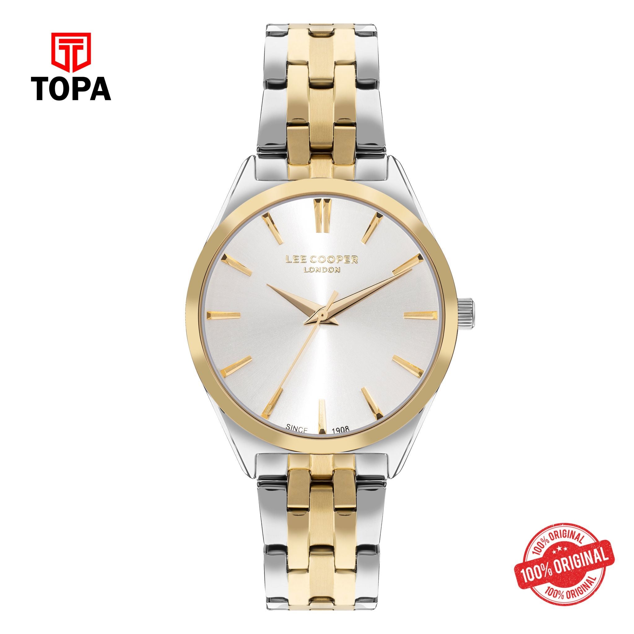 Topa Lee Cooper LC07833.230 Women's Super Metal Silver/Gold Watch - Product Image 1