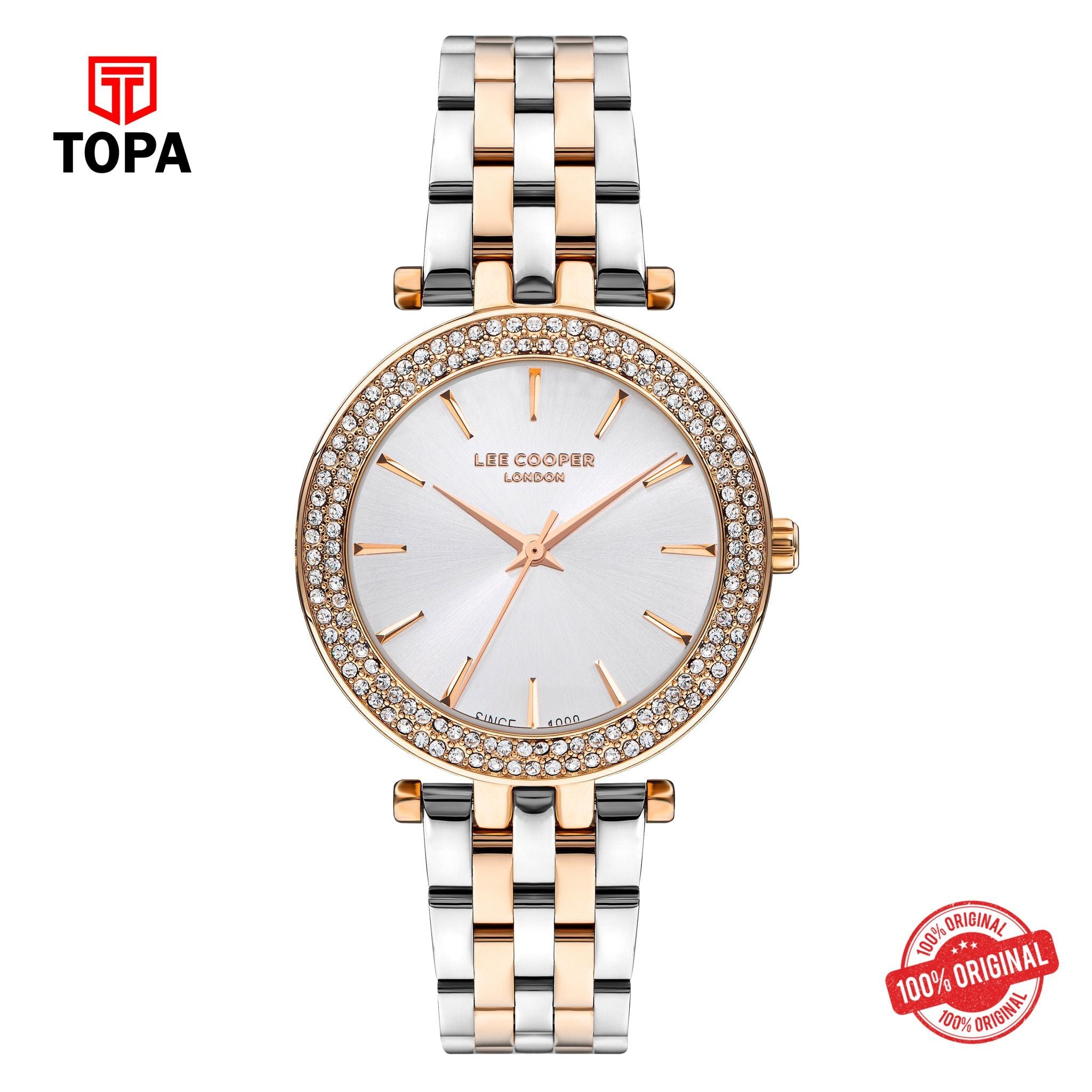 Topa Lee Cooper - LC07864.530 - Women's Super Metal Silver/Rose Gold Watch - Product Image 1
