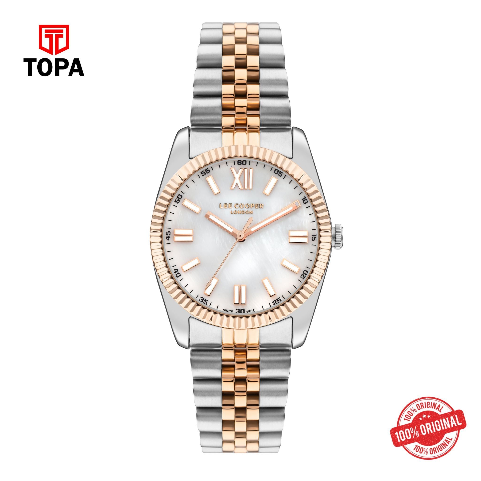 Topa Lee Cooper - LC07824.520 - Women's Super Metal Silver/Rose Gold Watch - Product Image 1