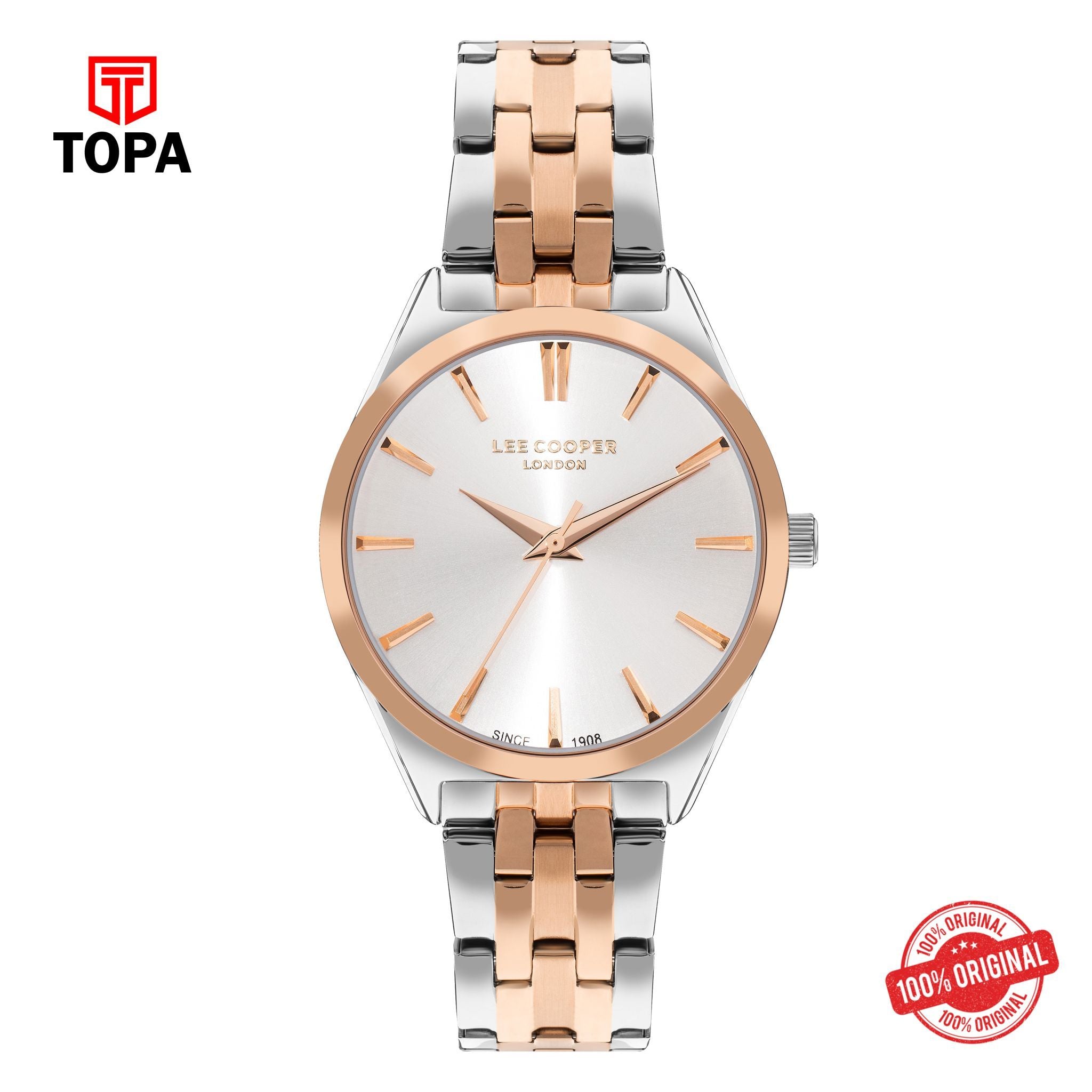 Topa Lee Cooper - LC07833.530 - Women's Super Metal Silver/Rose Gold Watch - Product Image 1